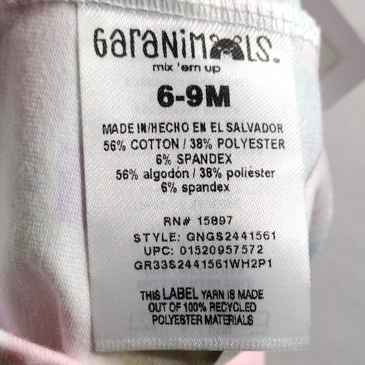 2x Garanimals Girls Sz 6-9M Pink & Checkered Elastic Waist Comfort Bike Shorts