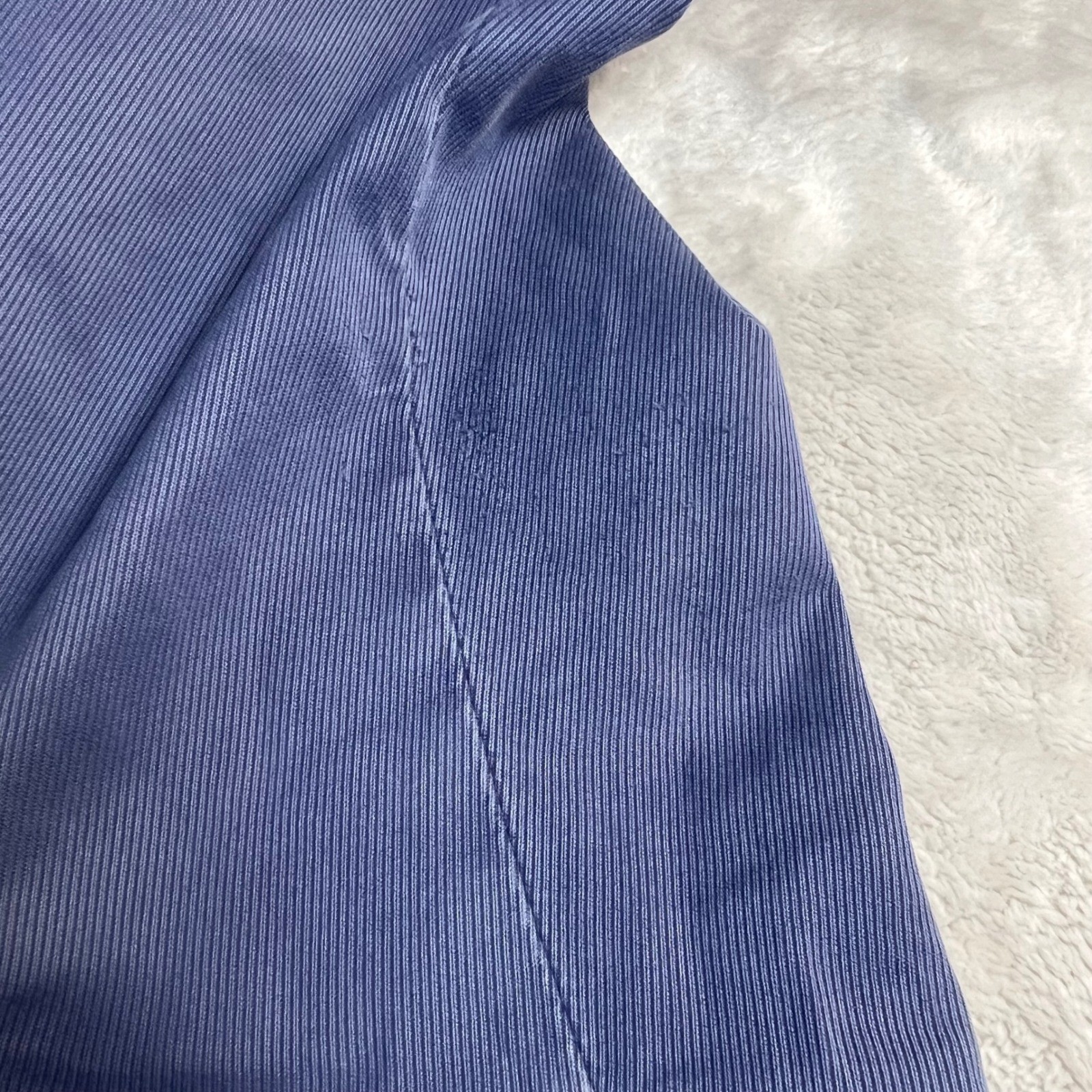 Kiton Napoli Mens 35 Corduroy Pants Blue Made in Italy Fine Wale Trousers