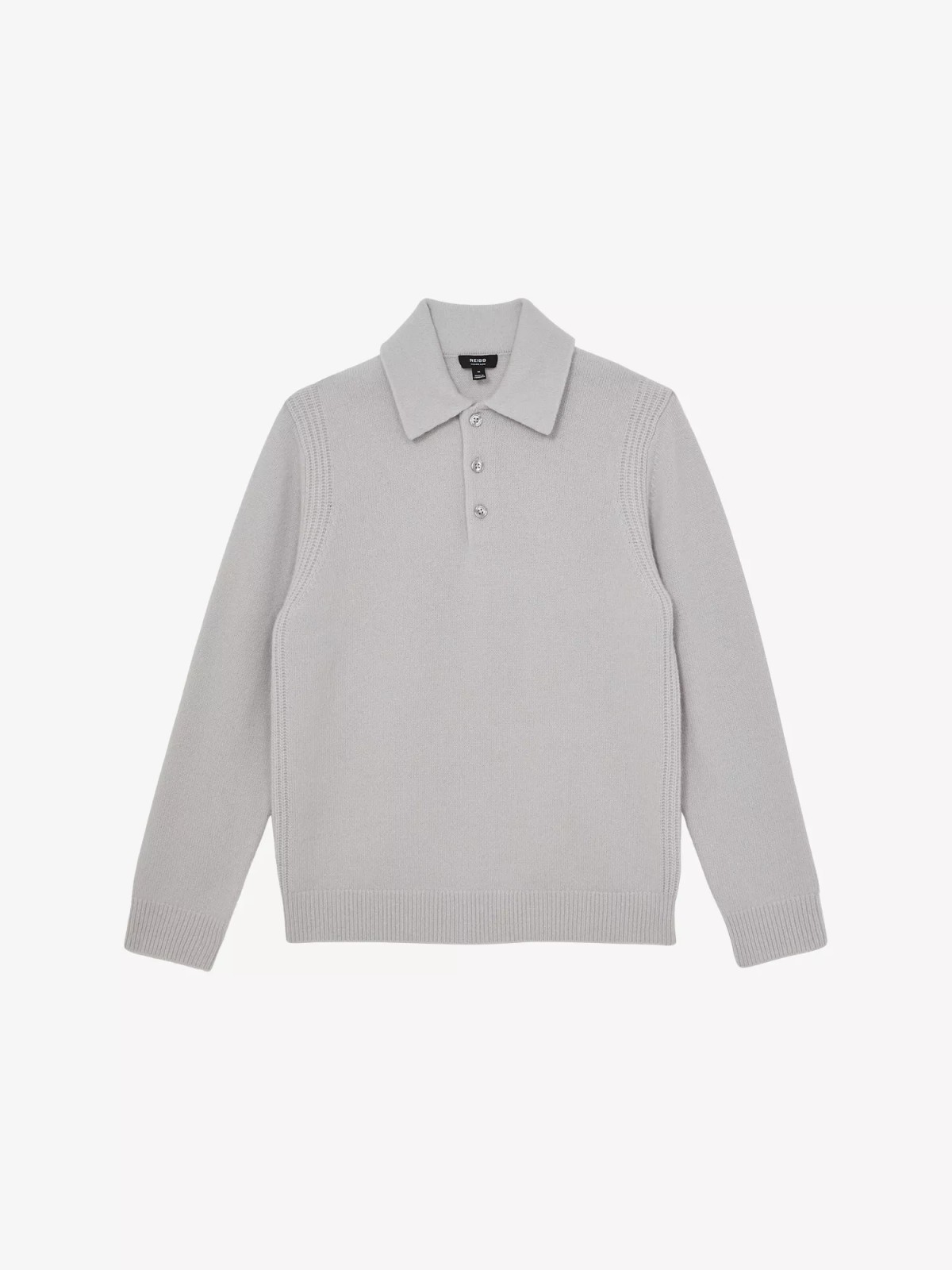 Reiss Deansgate Men’s Wool Blend Gray Polo Sweater Size XL
