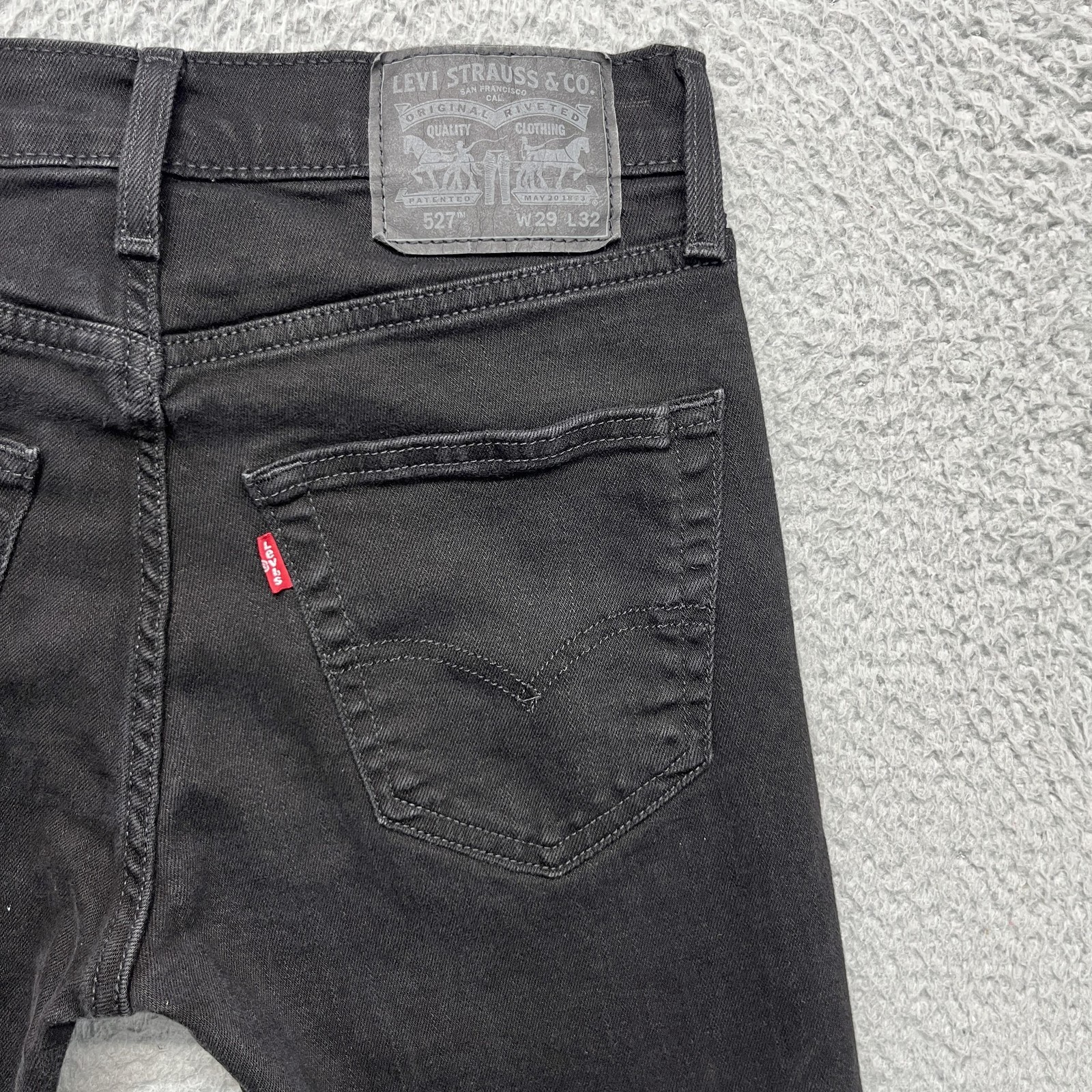 Levis 527 Jeans Mens 29×32 Black Modern Slim Bootcut Stretch Denim