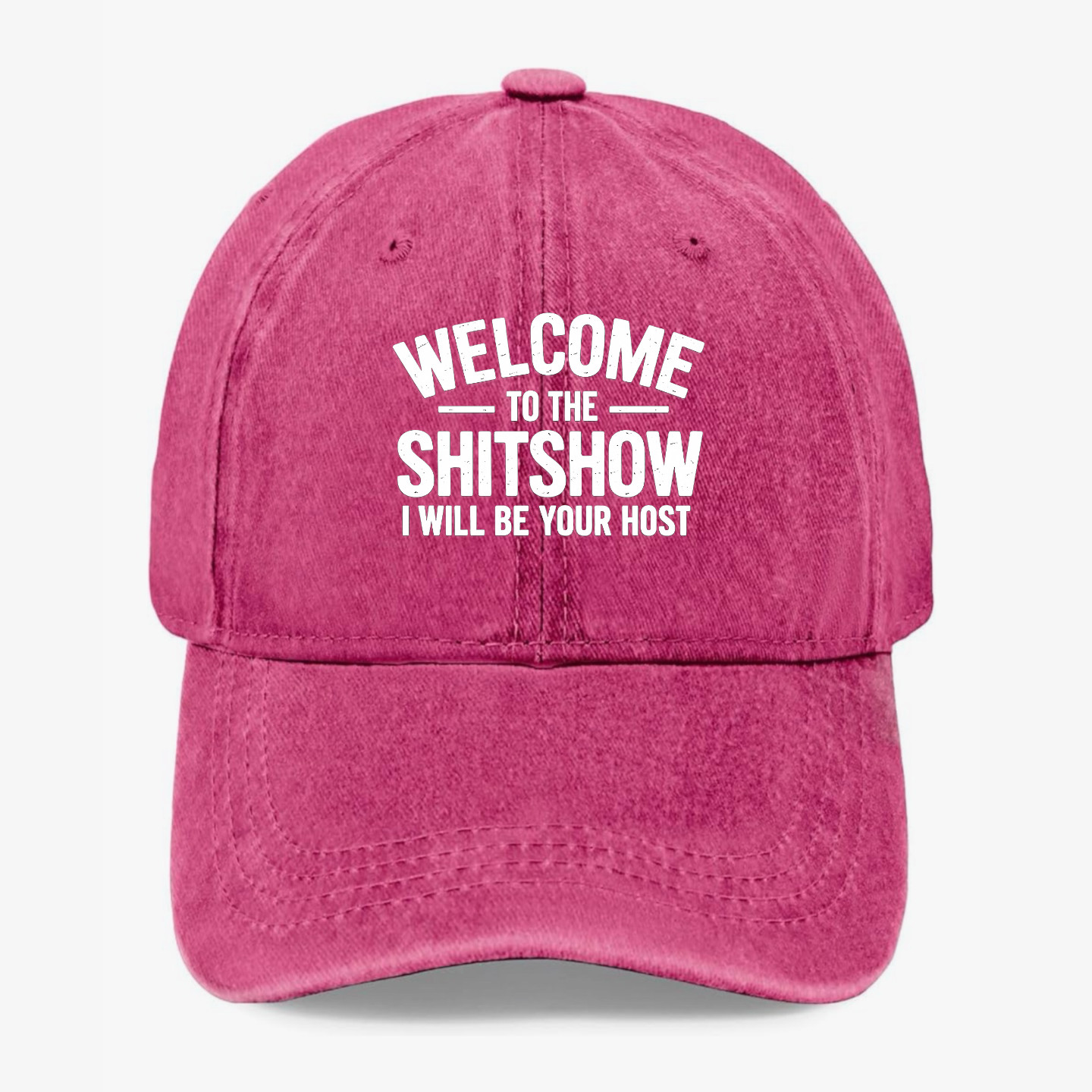 Welcome To The Shitshow Funny Dad Hat Sarcastic Quote Adjustable Cap