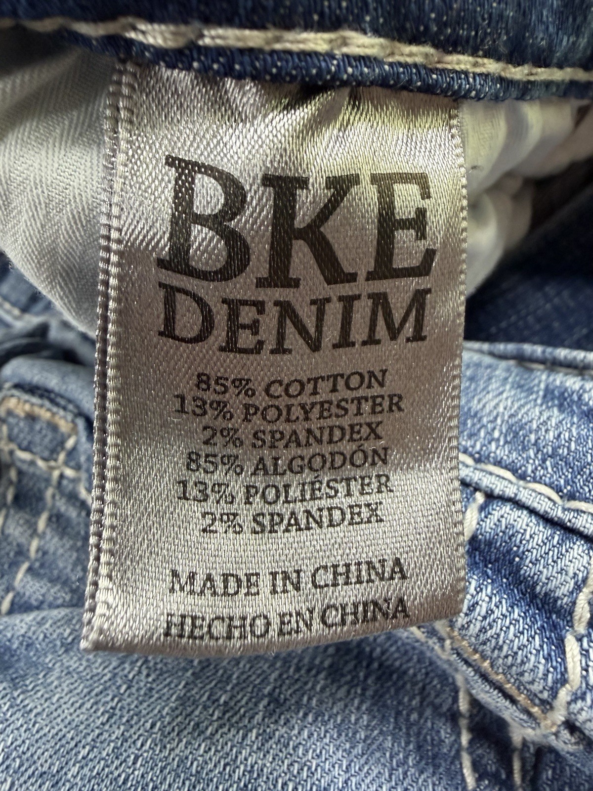 Buckle BKE Jake Jeans Boot Leg Medium Wash Stretch Whiskered Denim Mens 30×32