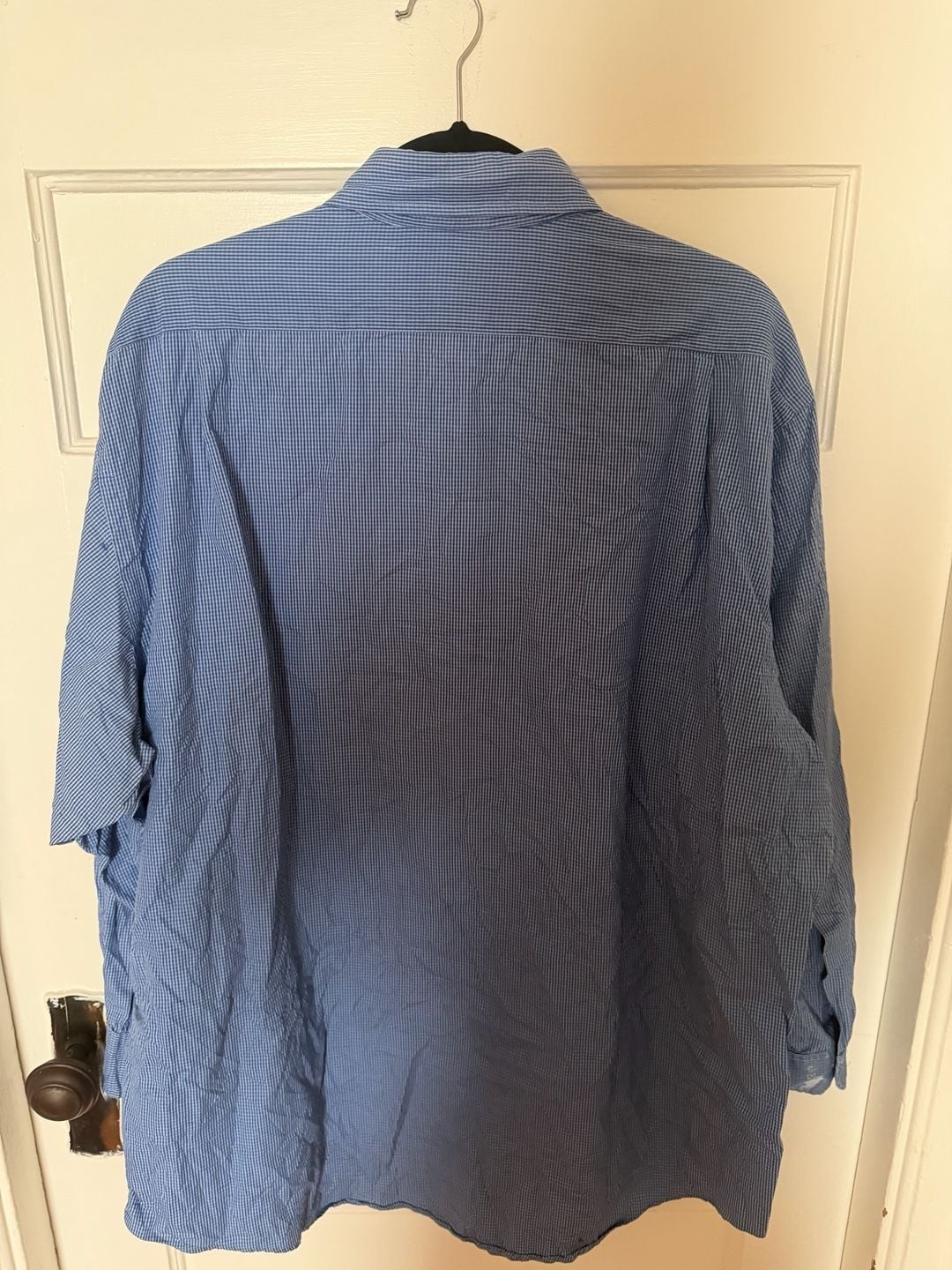 Brooks Brothers Makers Blue Gingham Dress Shirt 17.5-3