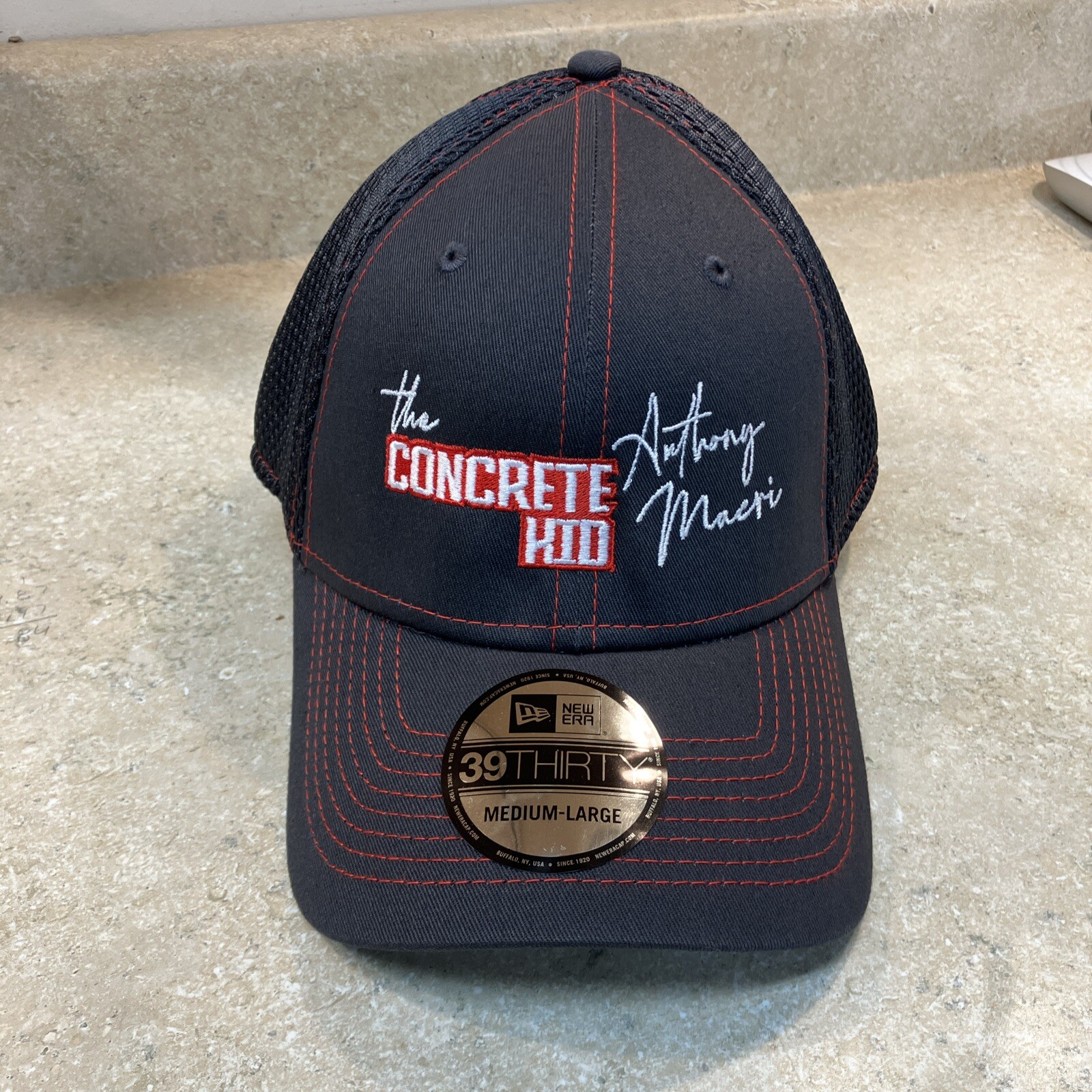 New Era 39THIRTY Hat Mens M/L Anthony Macri The Concrete Kid 39M 410 Sprint Gray