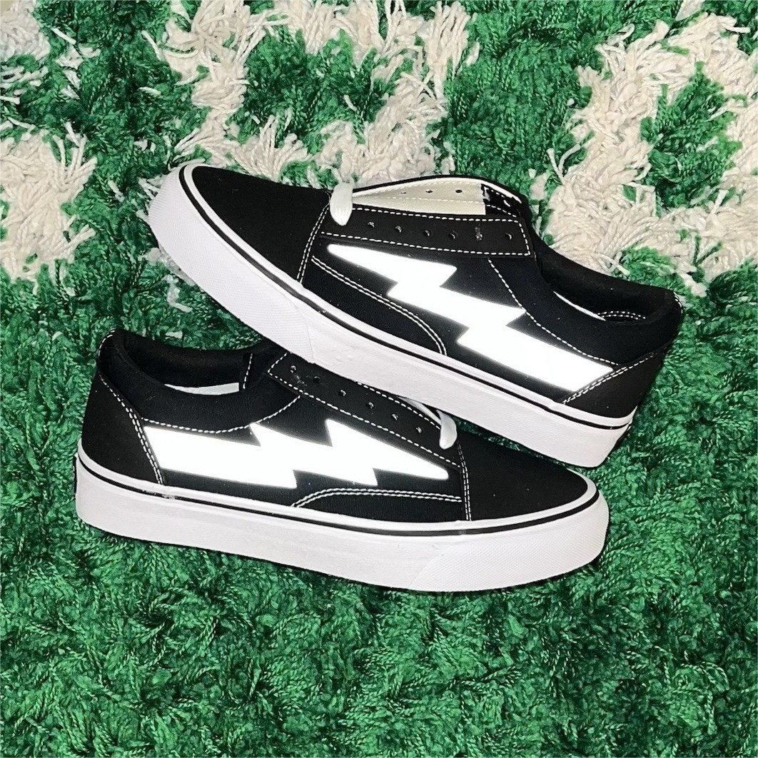 100% Authentic Revenge x Storm Vans Original Bolt BLACK 3M Reflective LA
