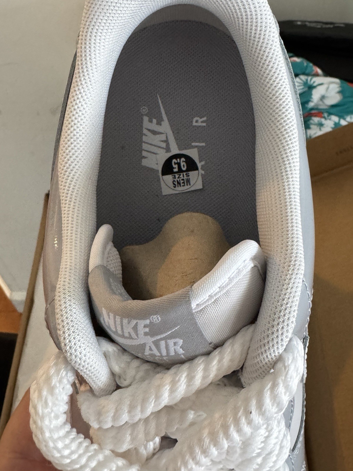 Nike Air Force 1 ’07 LV8 Edge – Wolf Grey/Vast Grey/White – Men’s Size 9.5