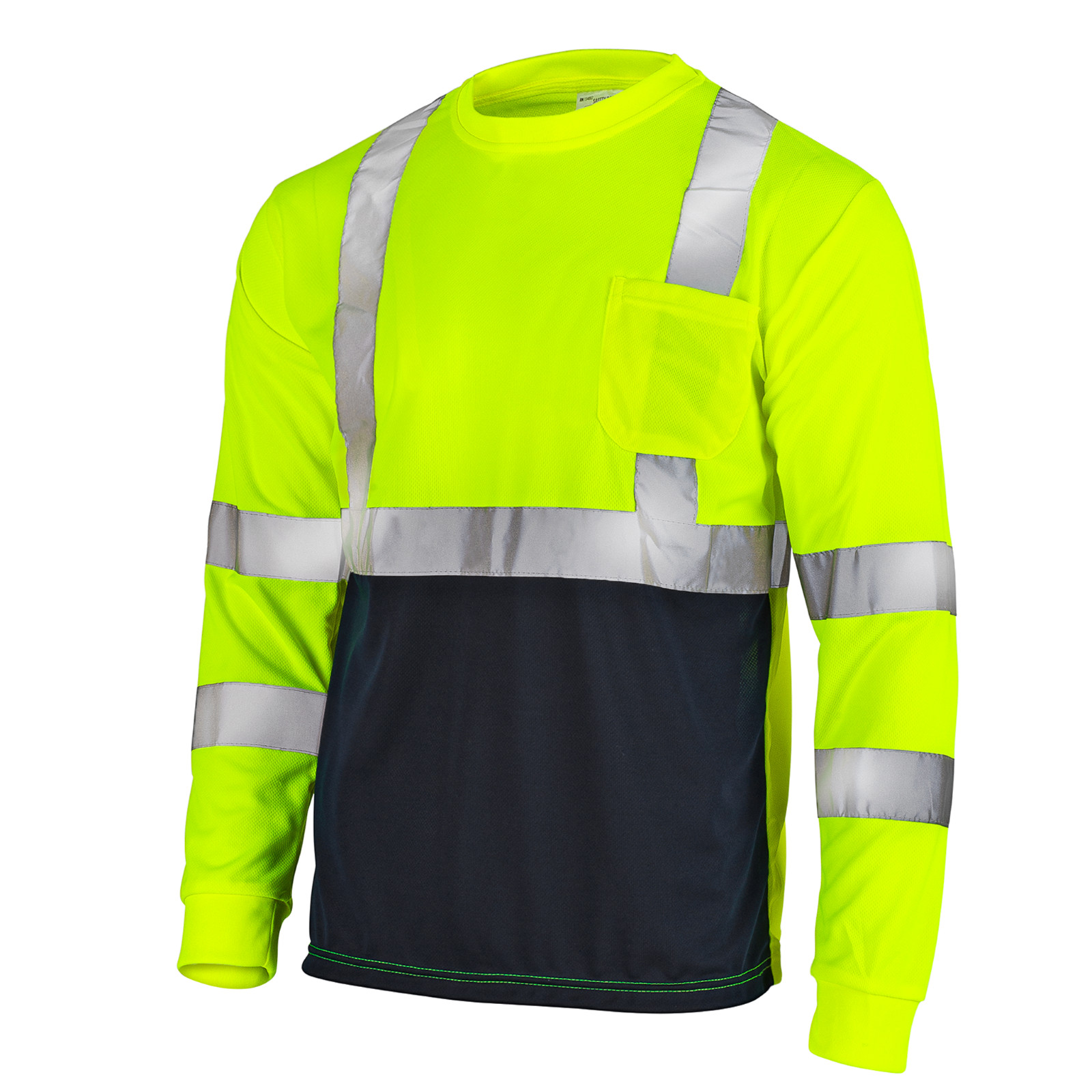 Hi-Vis Safety Workwear Long Sleeve Shirt Top Reflective Tape Two tone Jorestech