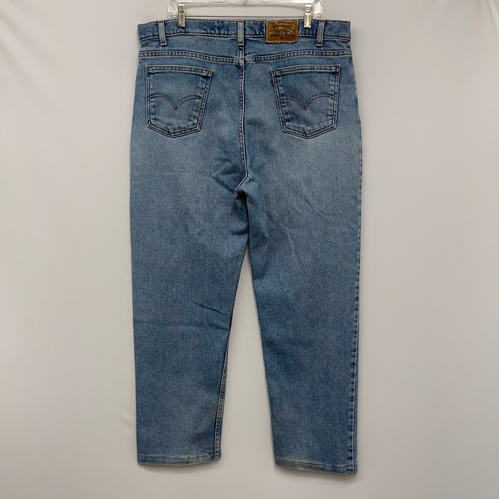 Vtg Levi’s 540 Orange Tab 90’s Men’s 40×30 Blue Flex Denim Tapered Leg Jeans USA