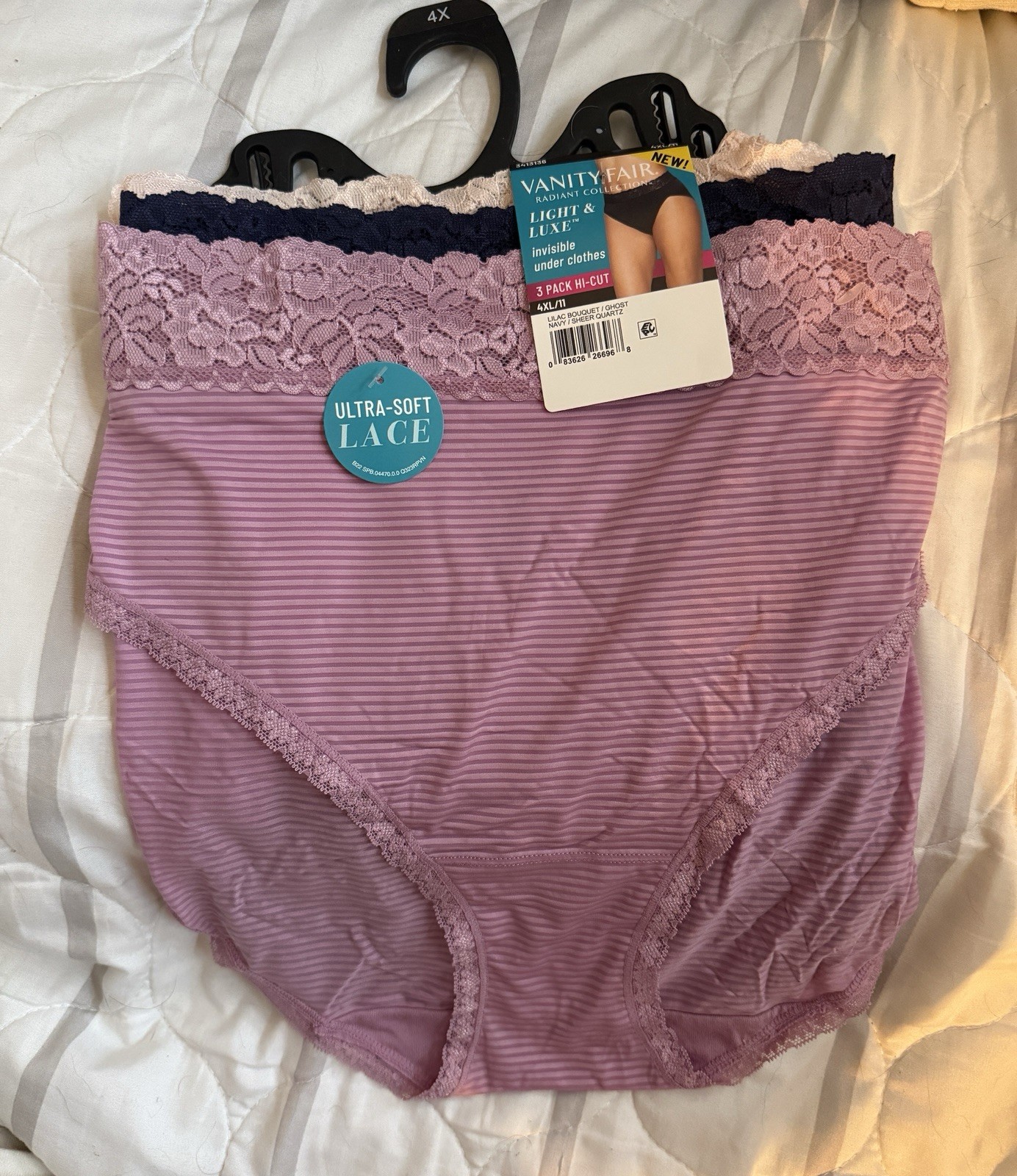 Vanity Fair Women’s Hi-Cut Light & Luxe 3 Hi-Cut 11/4xxxxl. New With Tags!