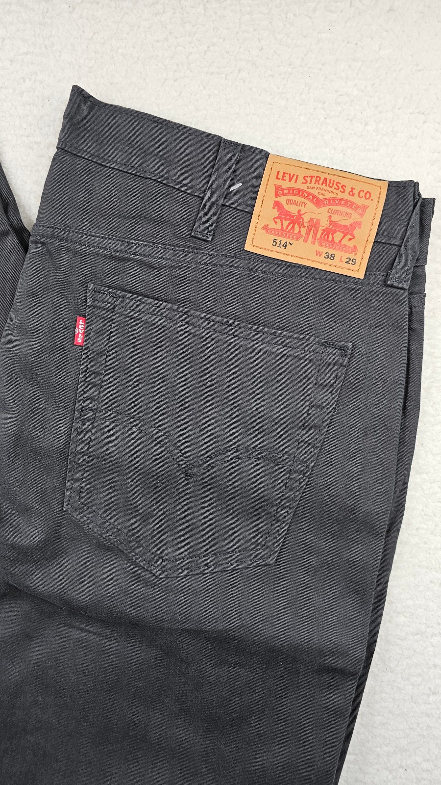 Levis 514 Straight Jeans Gray Charcoal Stretch Sits Below Waist CHOOSE YOUR SIZE