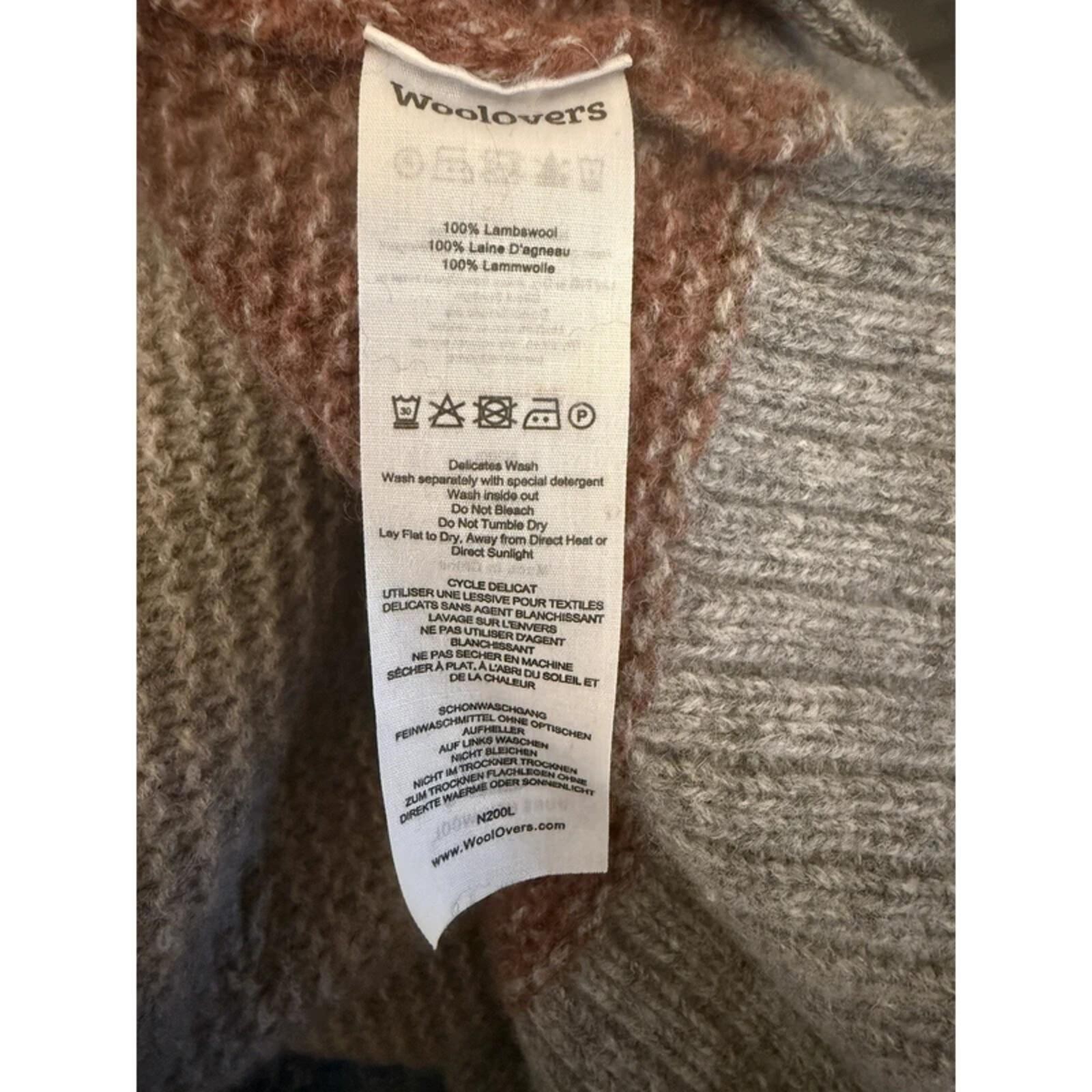 Woolovers 100% Lambswool Cardigan striped Size M