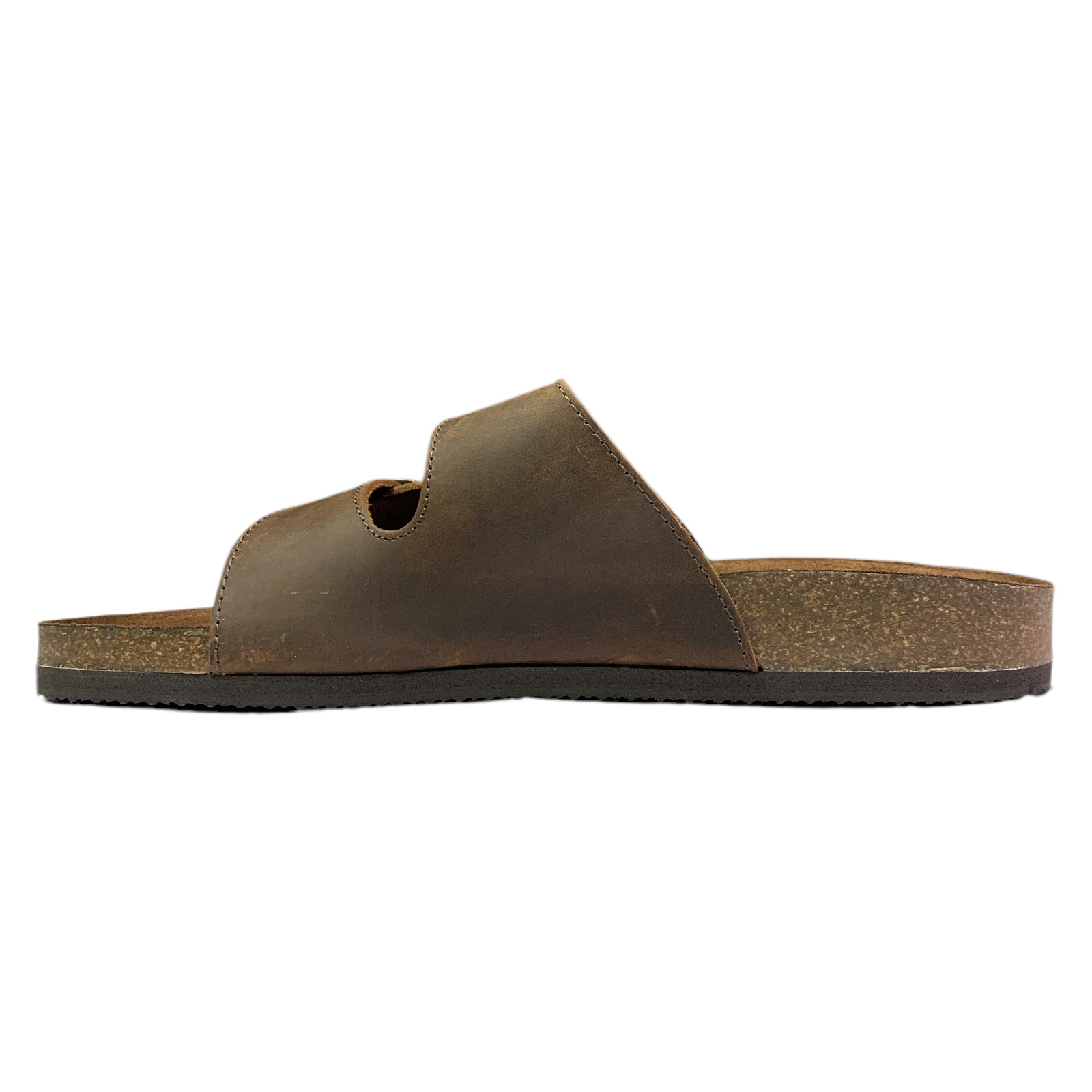 Mountain Sole Women’s Double Buckle Easy Slide On Sandal (Brown, 11)