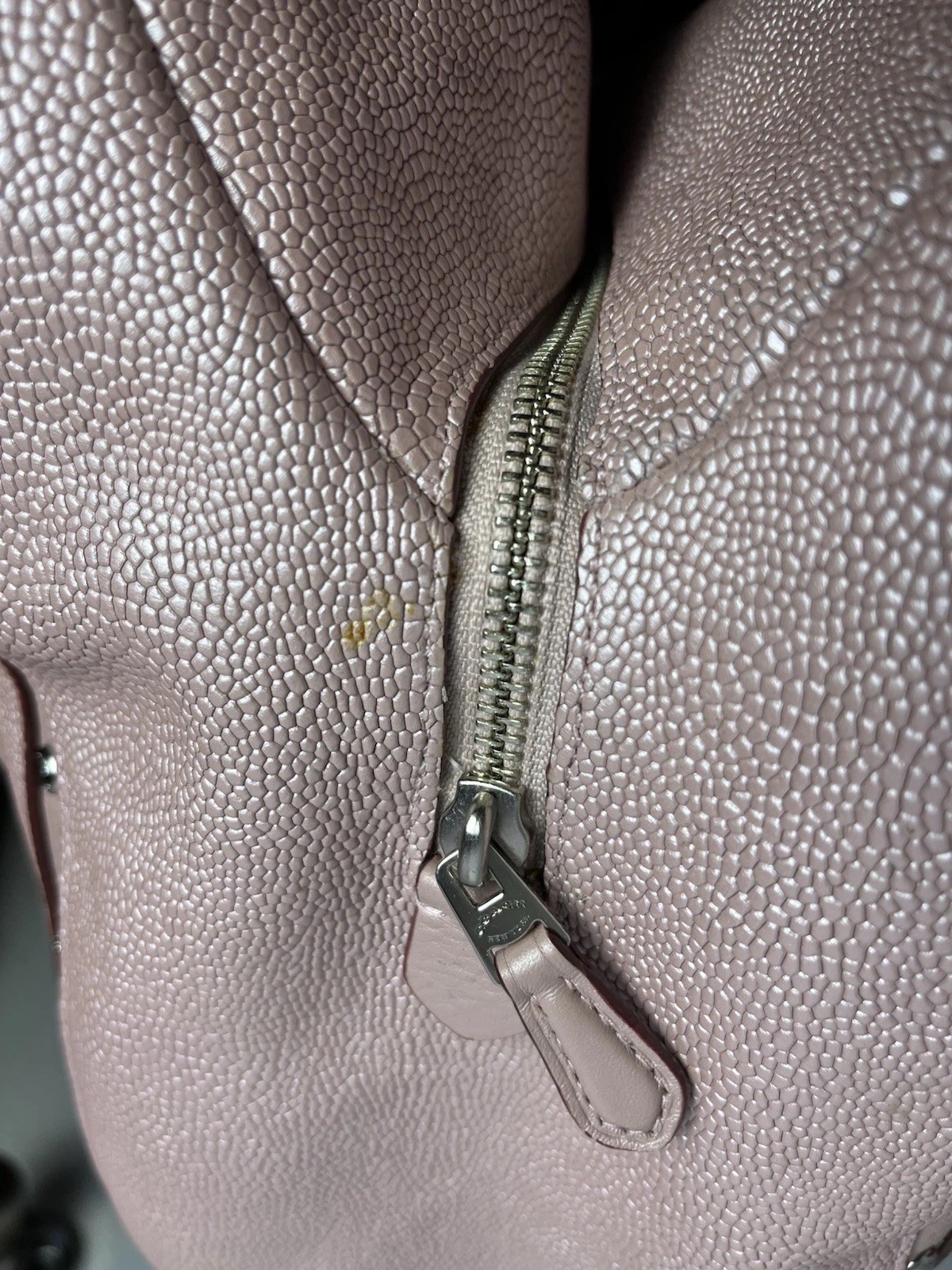 Coach F35211 Phoebe Madison Studded Caviar Pink Leather Shoulder Bag Tuberose