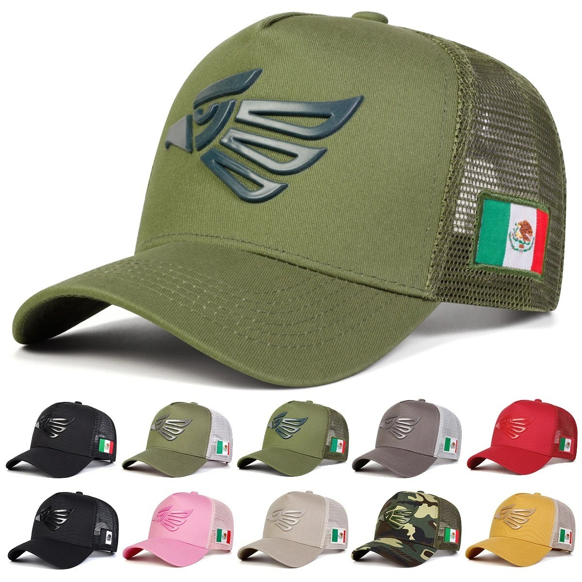 Mexican Mexico Hat Hecho En Mexico Eagle Aguila Embroidery Baseball Cap Snapback