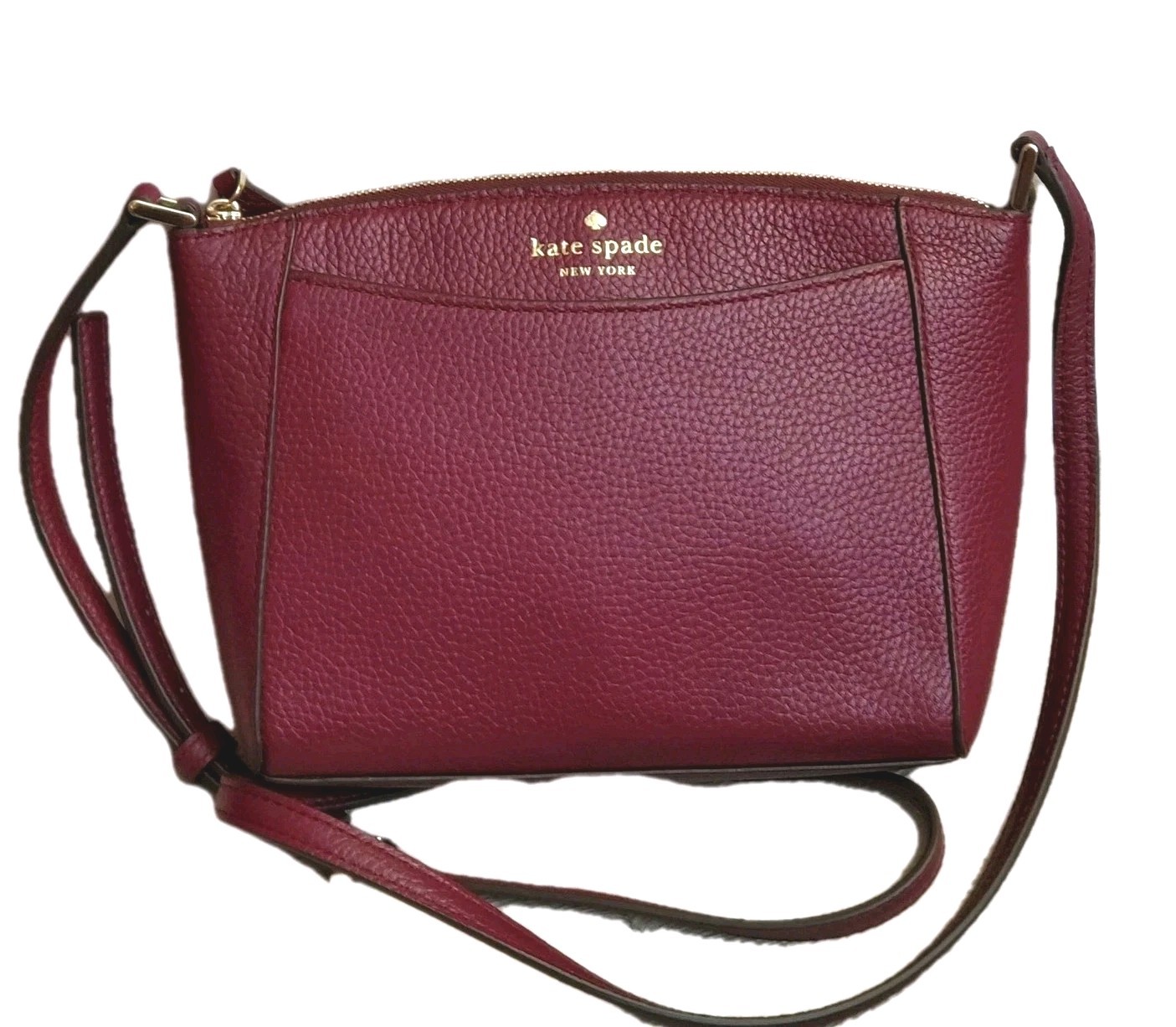 Kate Spade Monica Crossbody Dark Raspberry Pebbled Leather WKR00258 $279