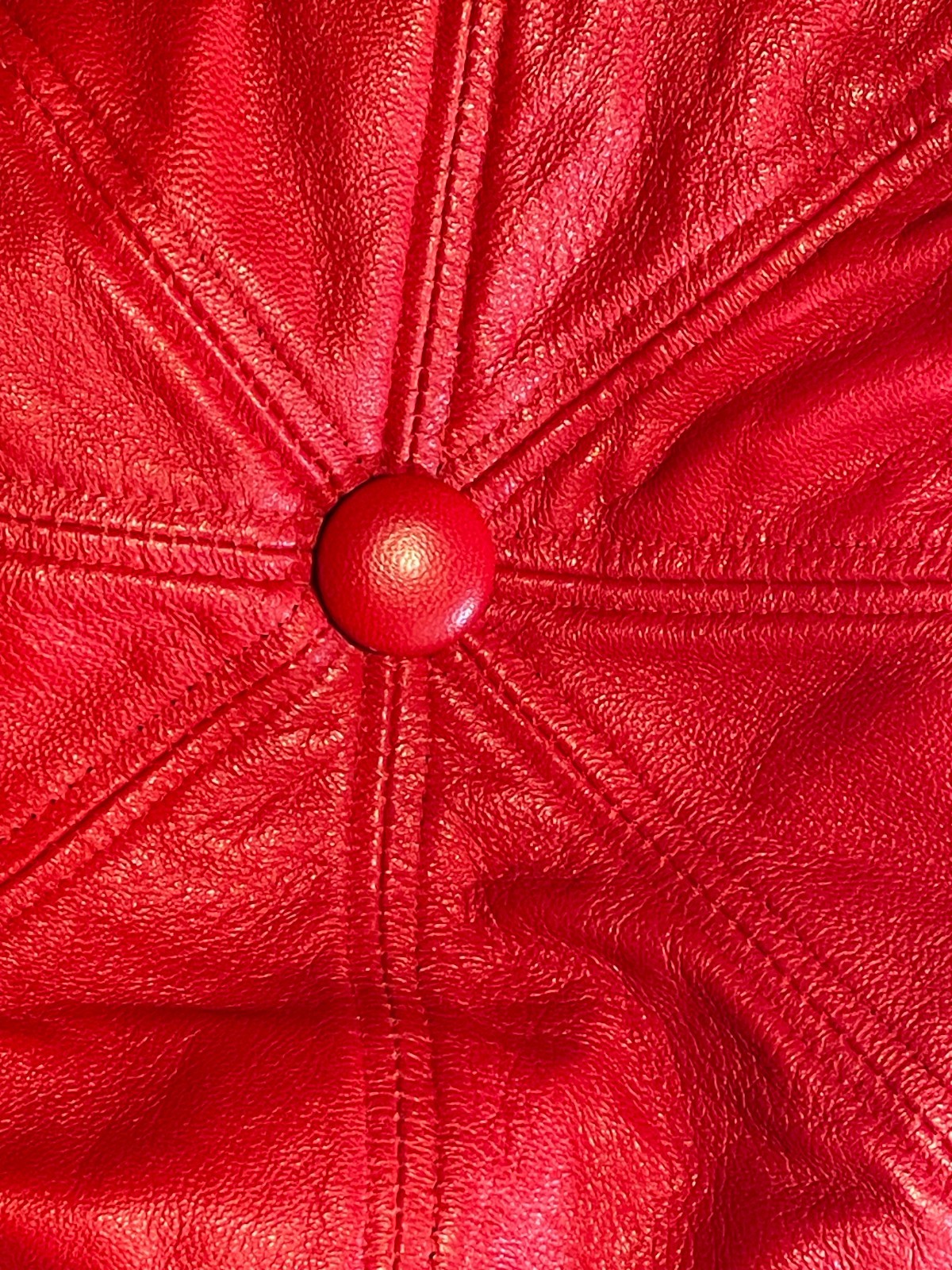 Scala Collection Newsboy Nappa LambSkin Leather Red Cap -New With Tags- One Size