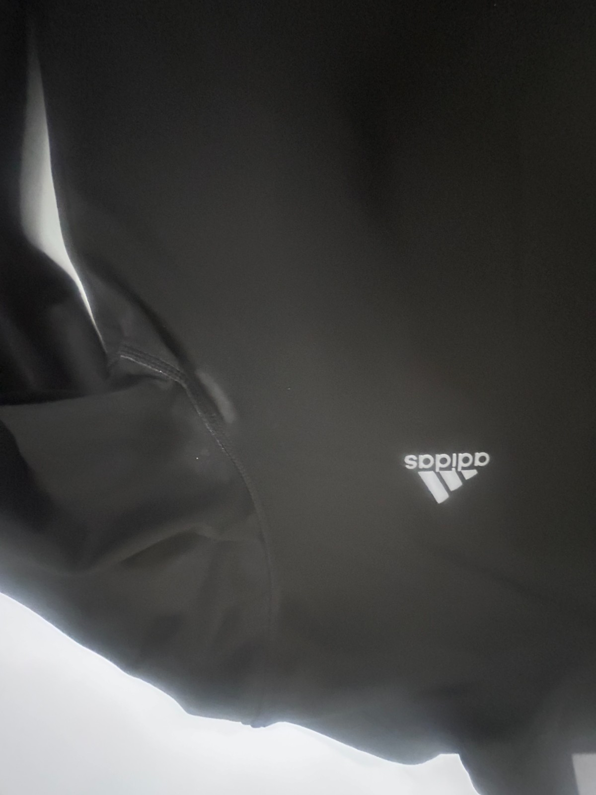 Adidas 1/4 Zip Pullover Men Medium Black Athletic Performance Long Sleeve Logo