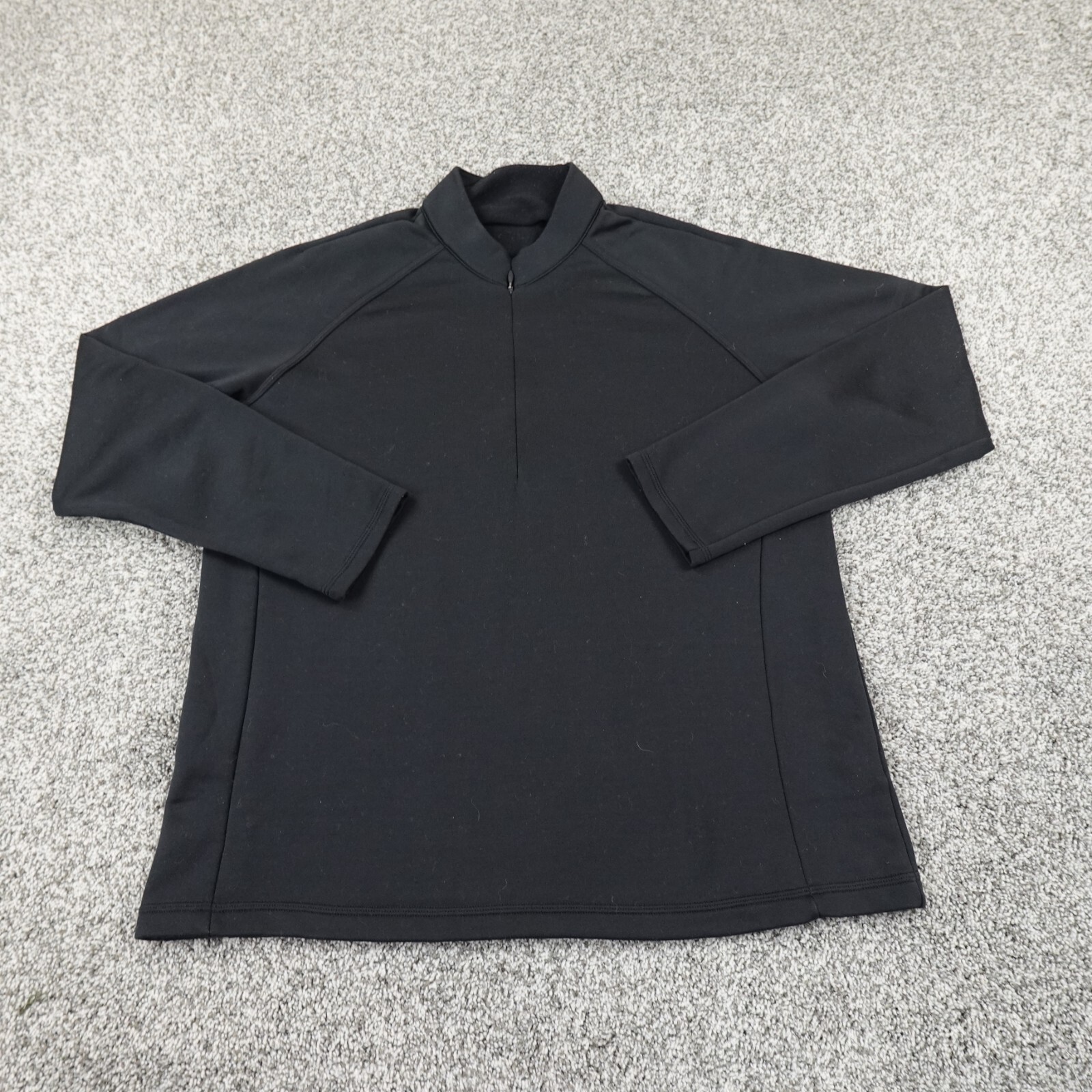 Adidas Sweatshirt Mens XL Black Golf Climalite Pullover Zip Performance Sweater