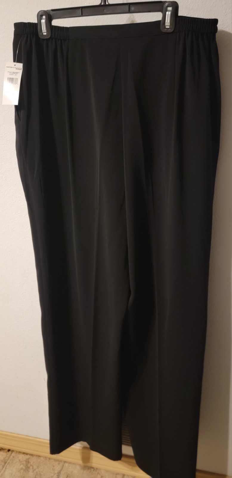 Norton McNaughton Sz 16W Blk Career Class Loose 100% Polyester Trouser Pant NWT