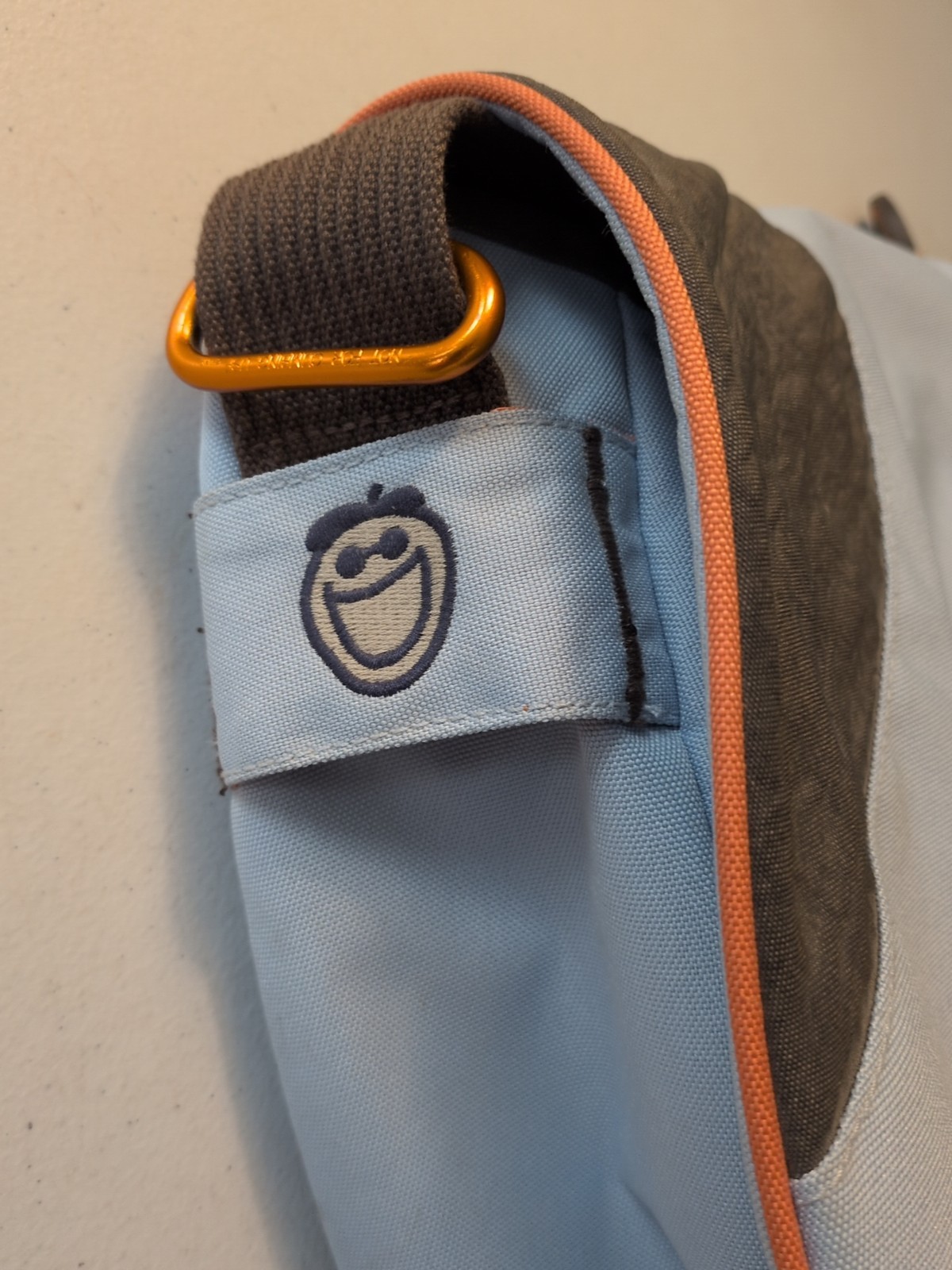 Life Is Good Smile Sling Adjustable Strap Crossbody Messenger Shoulder bag Blue