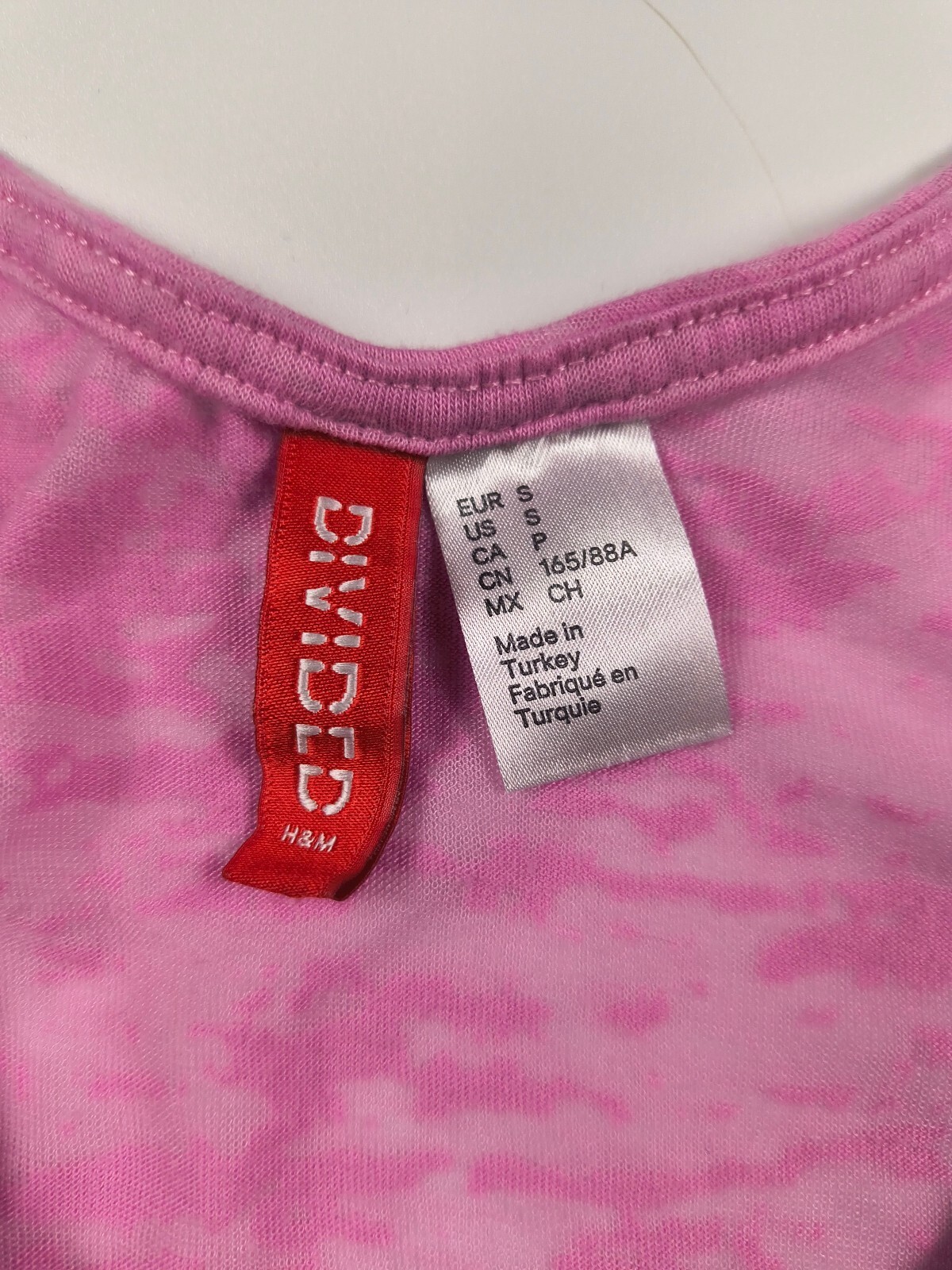 H&M Divided Pink Skull Print Tank Top, Size S