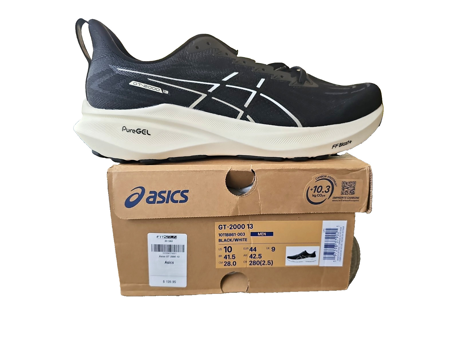 ASICS GT-2000 GT 2000 13 Black White – Men Size 10 Sz 10 – BNIB New Never Worn