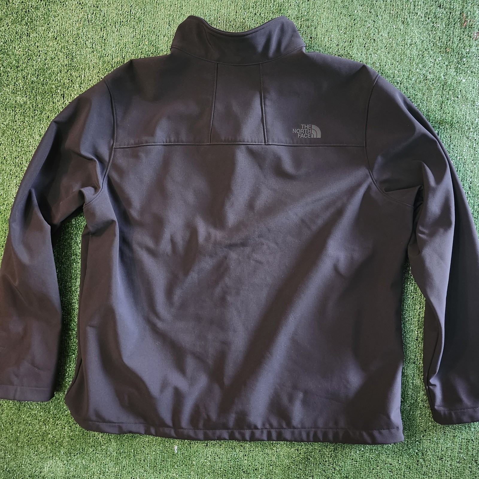 The North Face Fleece Full Zip Up Mock Neck Black Jacket Mens Size XXL 2XL