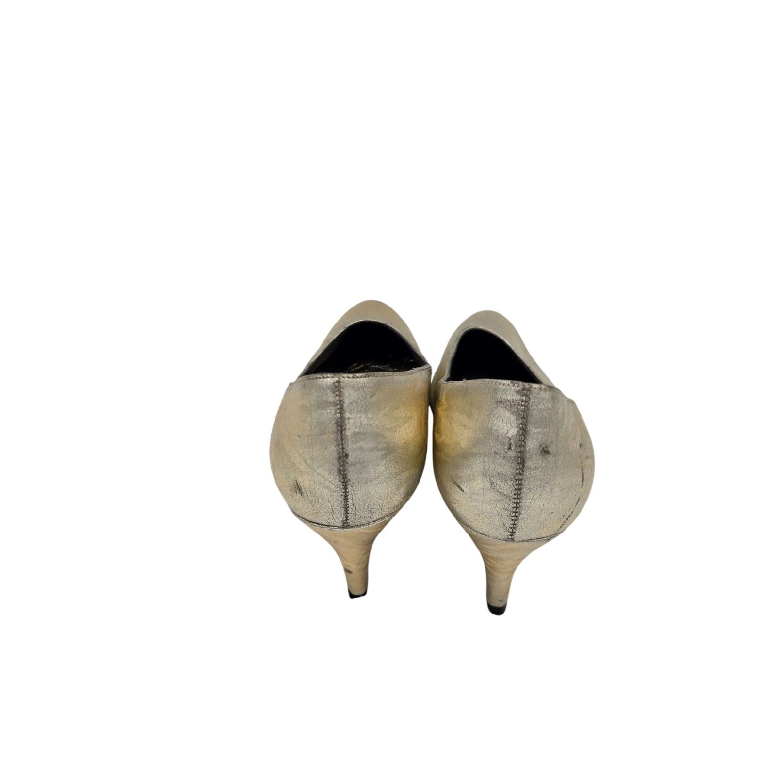 LifeStride NightLife Gold Pointy Toe Pumps Heels Size 8 Man-Made Material