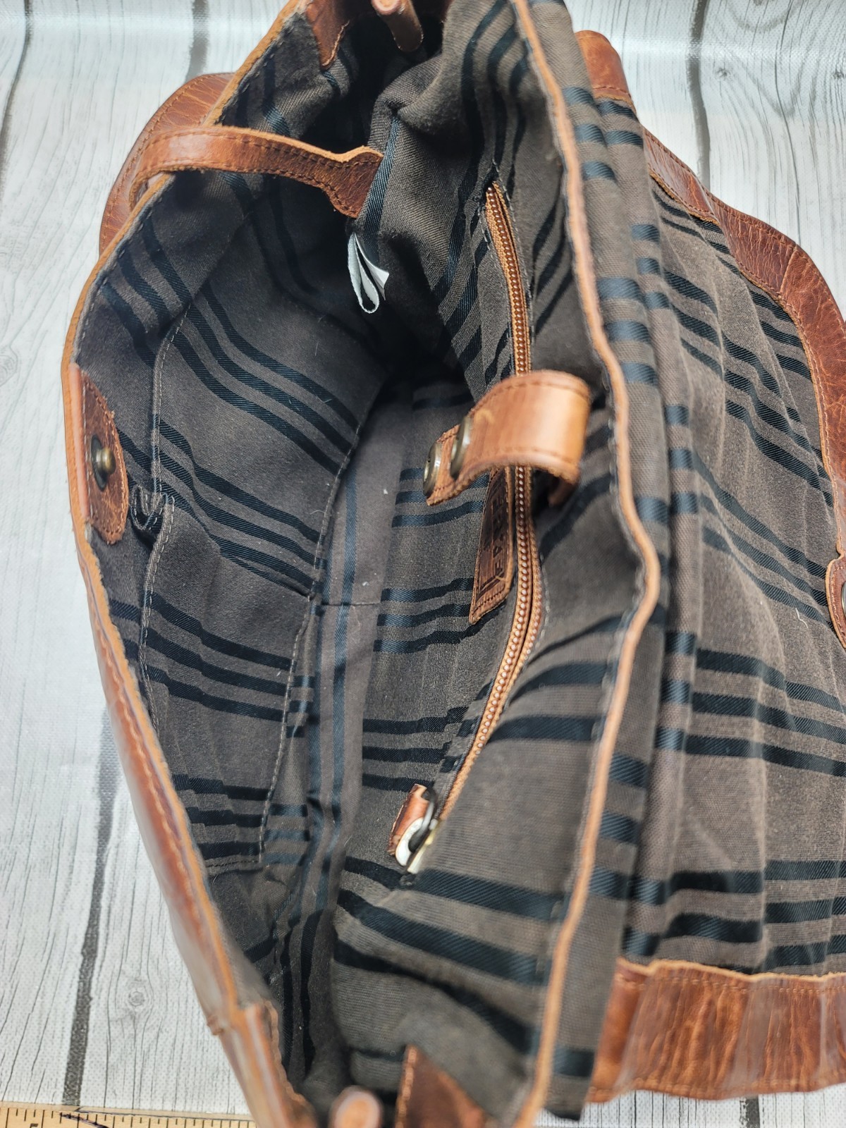 Frye Melissa Dark Cognac Brown Leather Flap Closure Saddle Crossbody Bag Purse