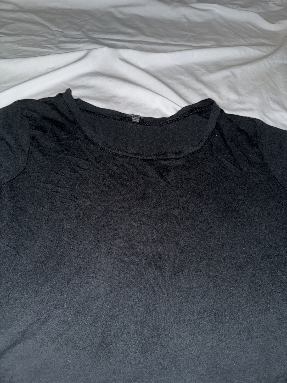 Ambiance 1X Black Short Sleeve Slit Sides Blouse