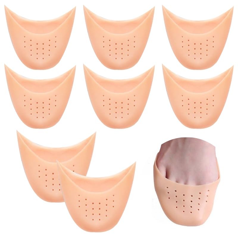 4 Pairs Silicone Toe Protectors for Ballet and High Heels – Soft Gel Dance Pa…