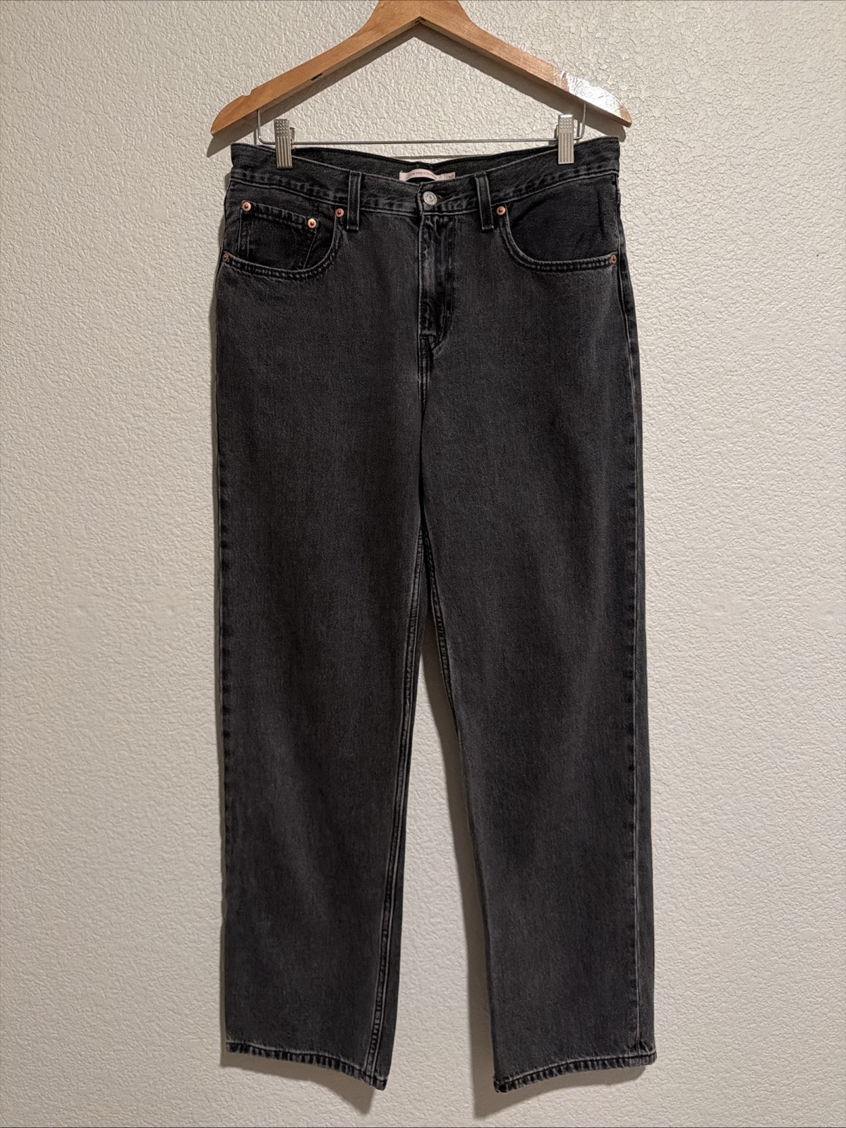 Levi’s Low Pro Straight Jeans Grunge 90s Black 100% Cotton sz 30 or 33 X 31