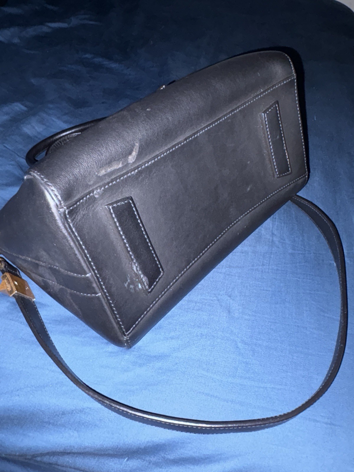 Givenchy Black Studded Medium Satchel Top Handle, Gold Hardware, Zip, Strap