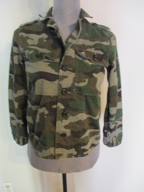 J.Crew FAB Camo Utility Shacket 100% Cotton Button Down Jacket Size 3XS XXXS