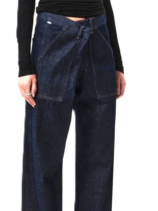 NWT $298 CITIZENS OF HUMANITY INES UTILITY DENIM TROUSER JEANS IN VIRGIL 27