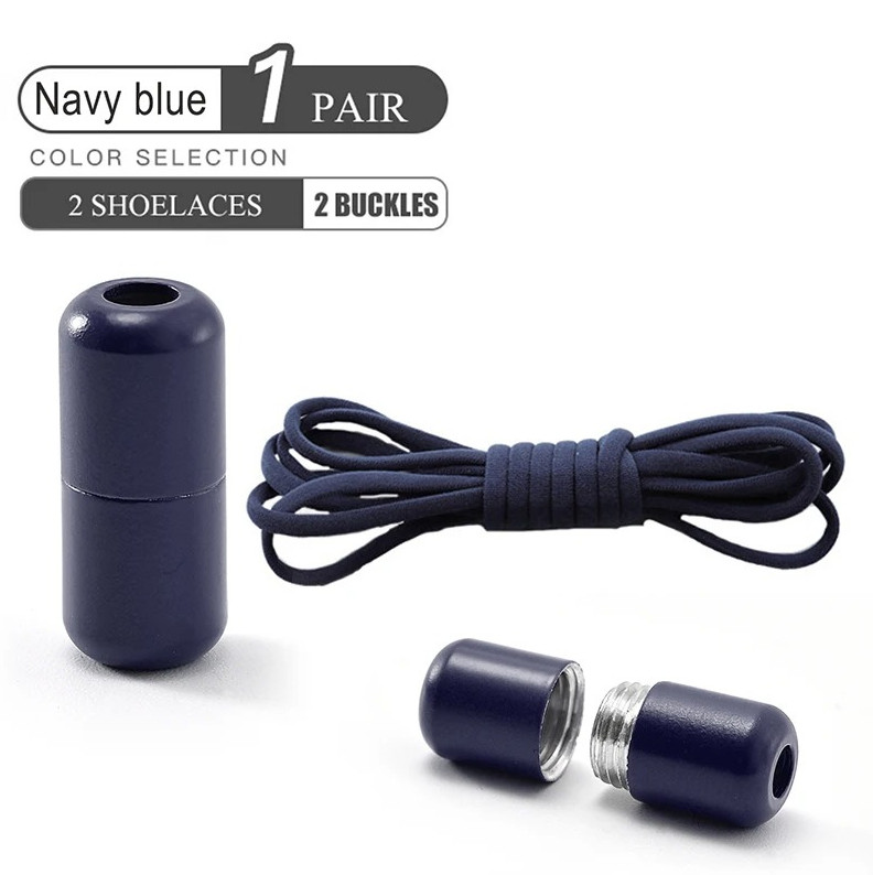 1 pair Elastic No Tie Shoelaces Quick Lock Sneaker Shoe Laces