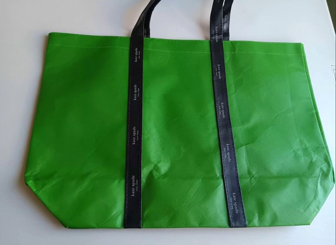 Kate Spade New York Dark Green Foldable Eco Friendly Re-Usable Tote Bag