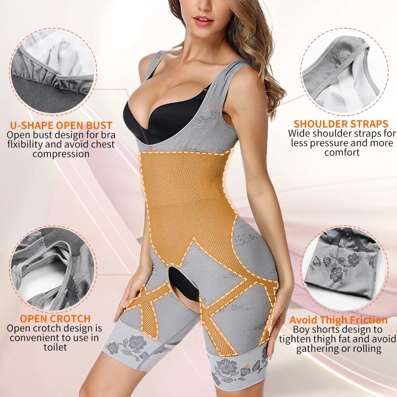 Women Bodysuit Shapewear Post Surgery Tummy Control Slimming Full Body Shaper