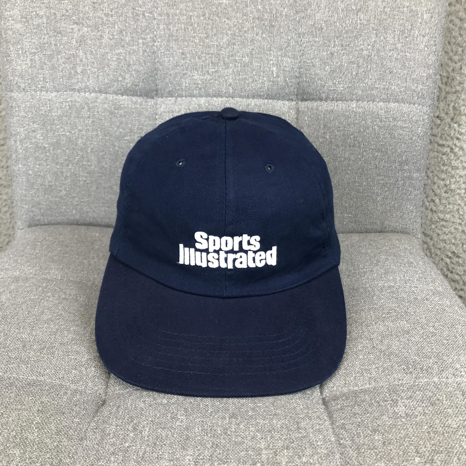 Sports Illustrated Hat Cap Strap Back One Size Blue Mens Twill Baseball Dad