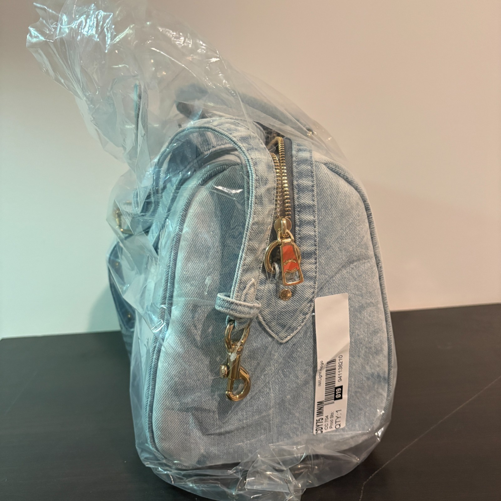NWT Coach Rowan Large Satchel Bag In Loved Denim With Charms CDY75 Authentic