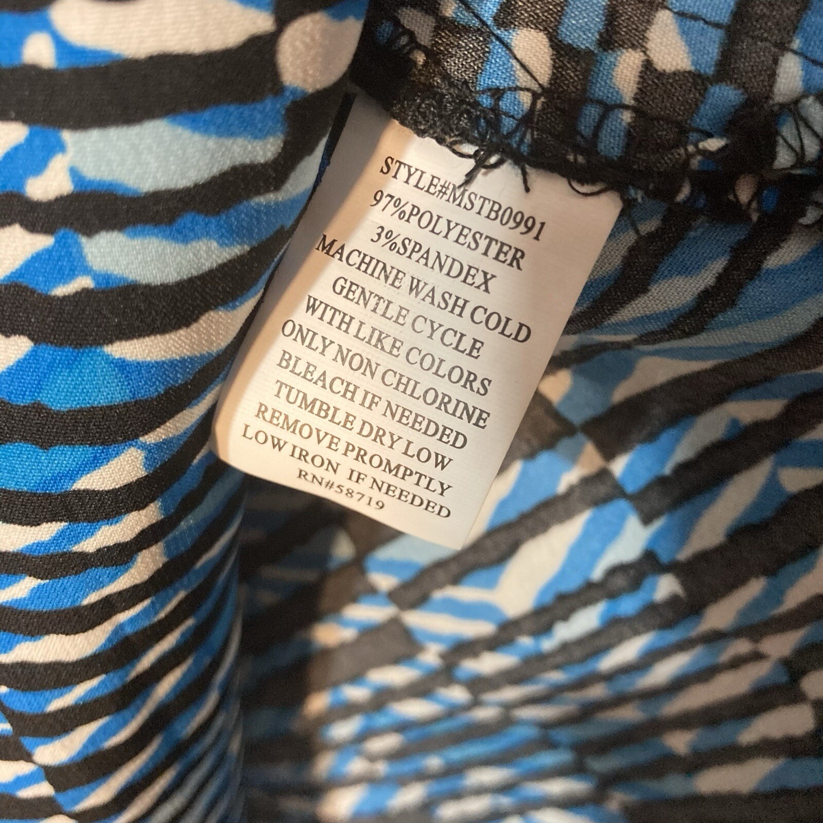 NOTATIONS white black blue button up roll tab sleeve top L