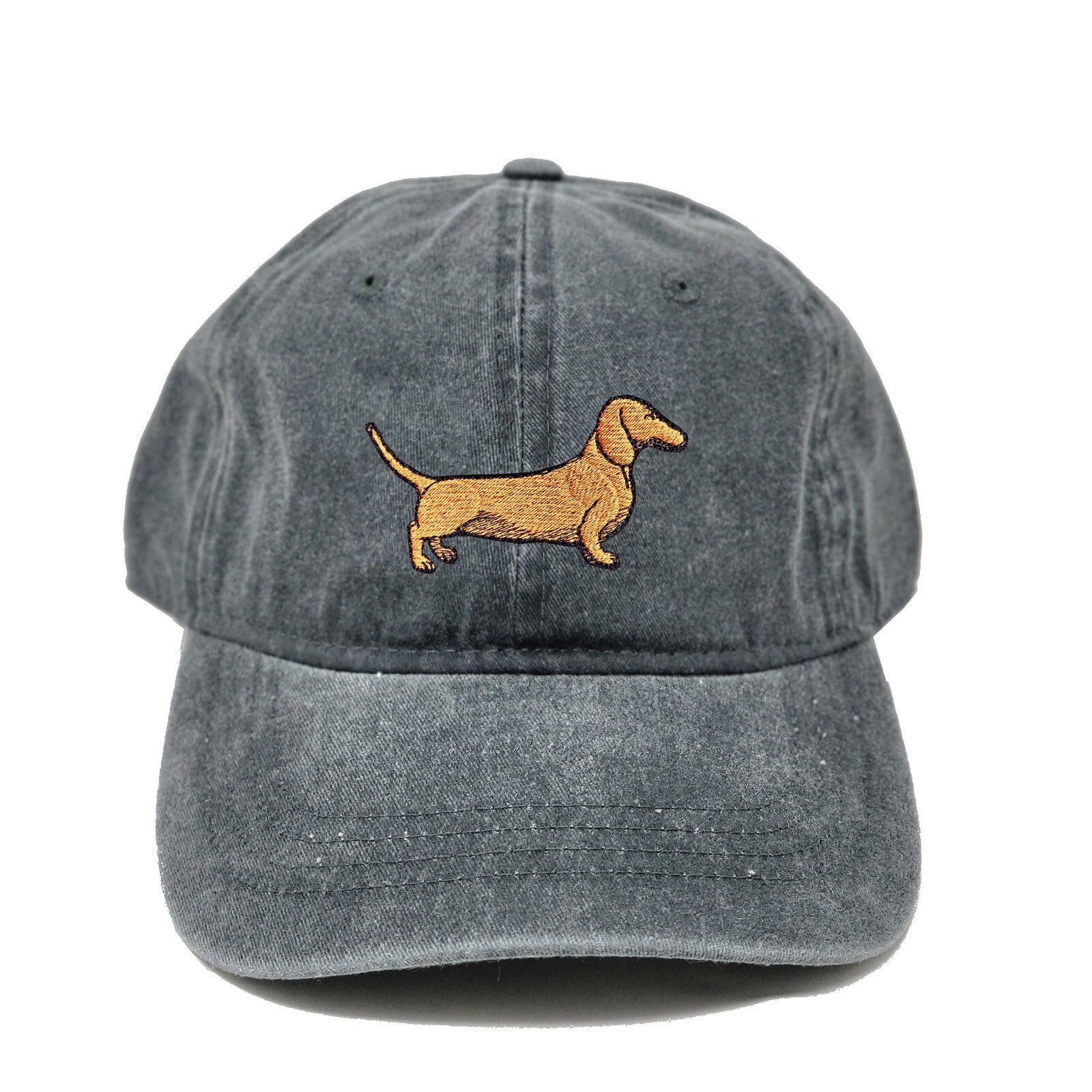 Dachshund dog embroidered dad hat, Wiener dog embroidered ball cap