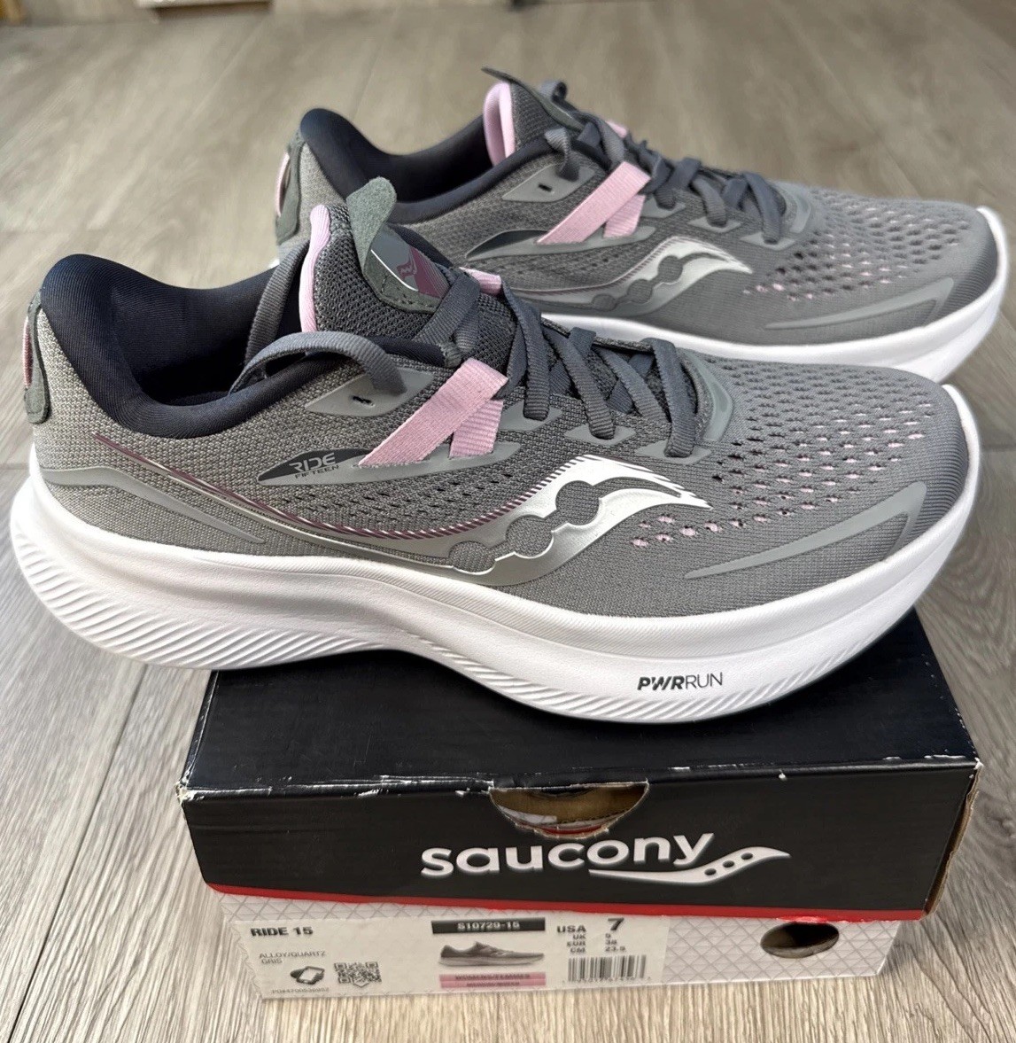 Saucony Women’s Ride 15 Running Shoes S10729-15 Alloy Quartz Size 7 New