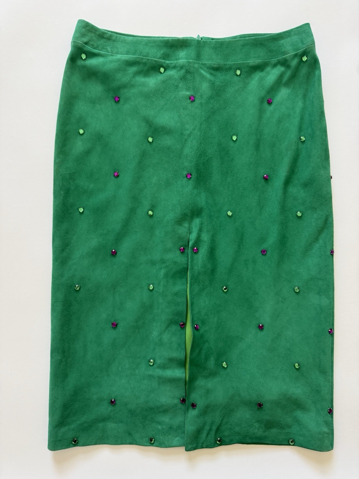 Versace Suede Crystal Skirt