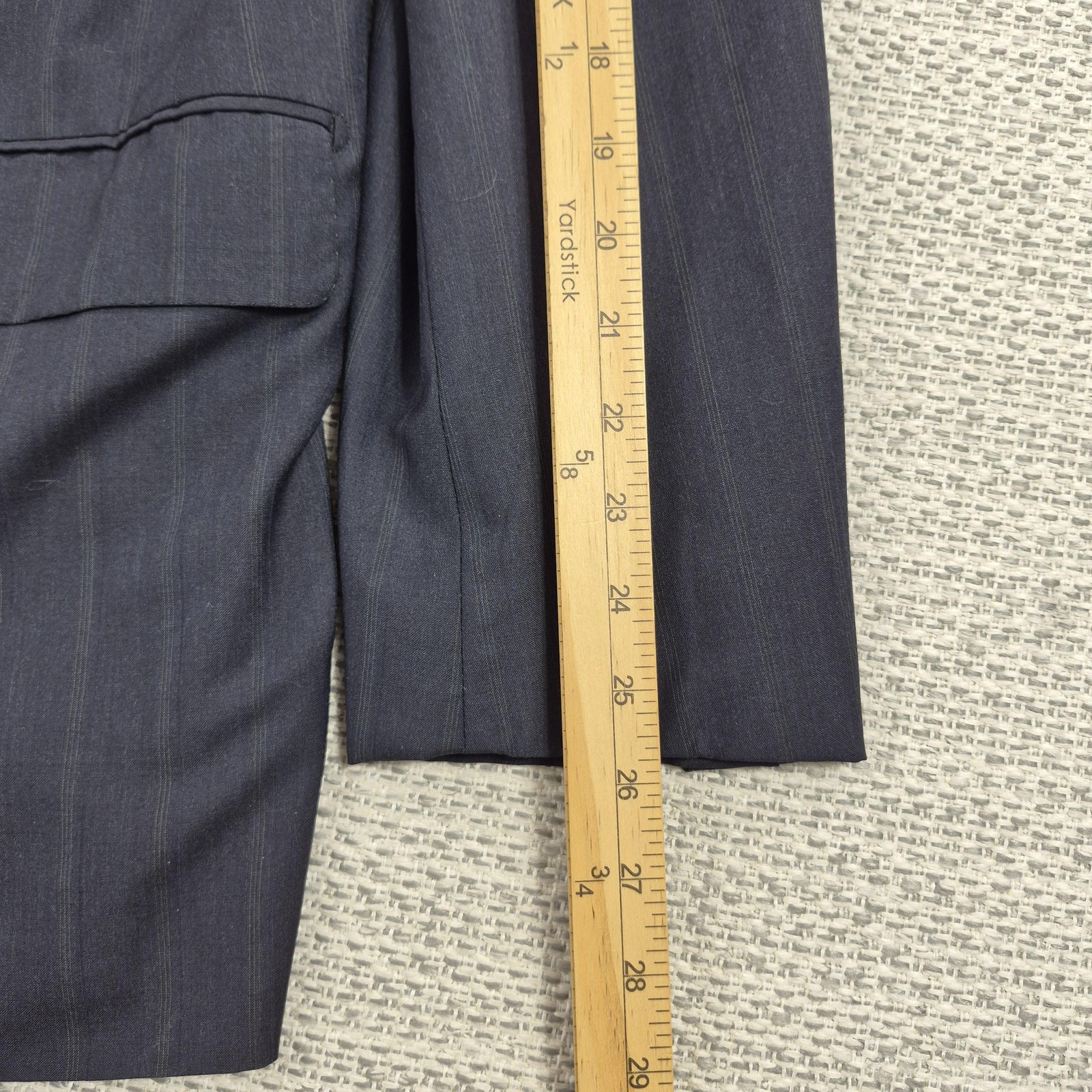 Salvatore Ferragamo Suit Jacket Mens IT 56 44 Gray Stripe Wool Two Button Italy