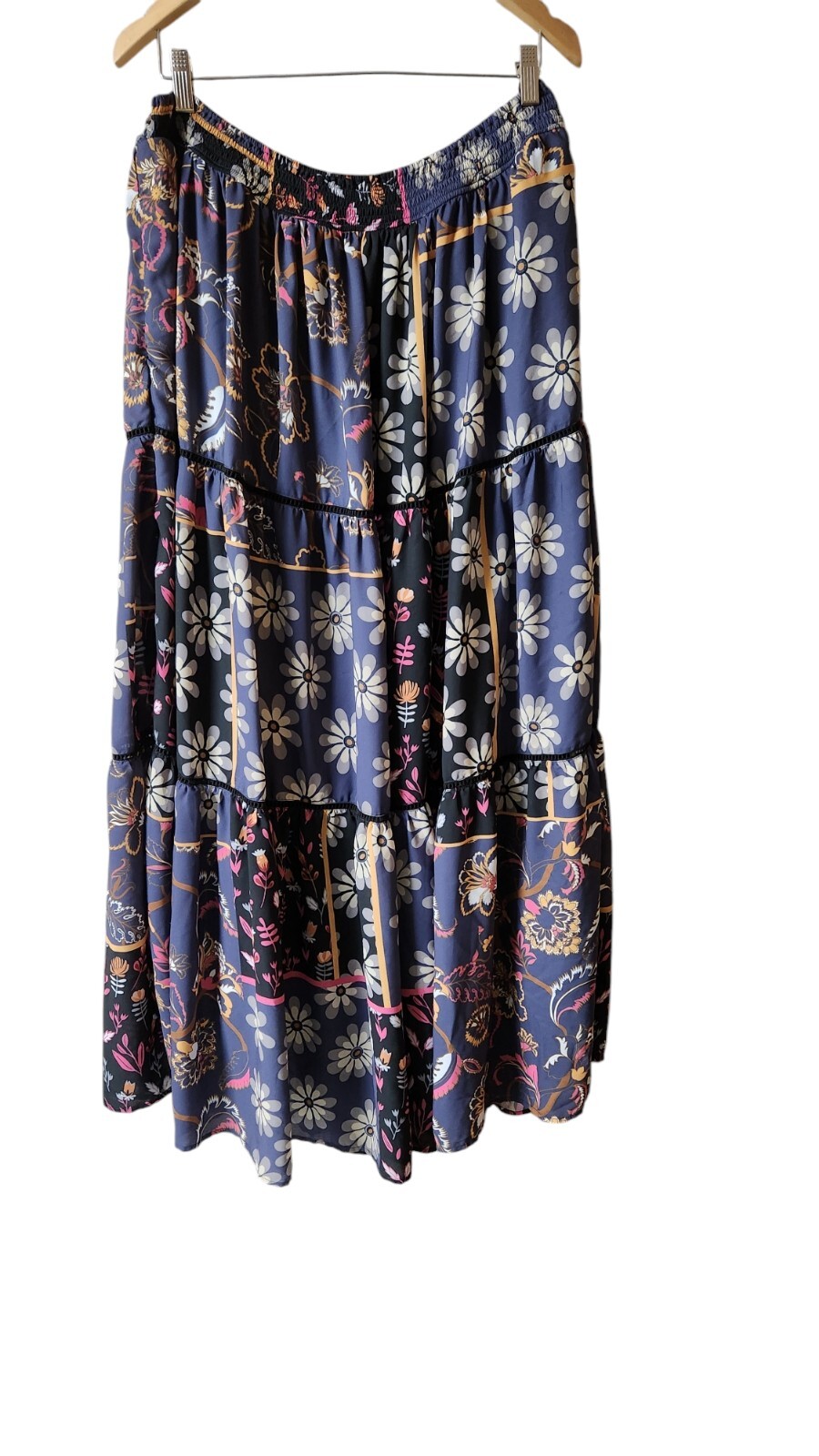 Wayward Fancies eShaktib Different Print Floral Boho Pull on Skirt Size-2X-20W