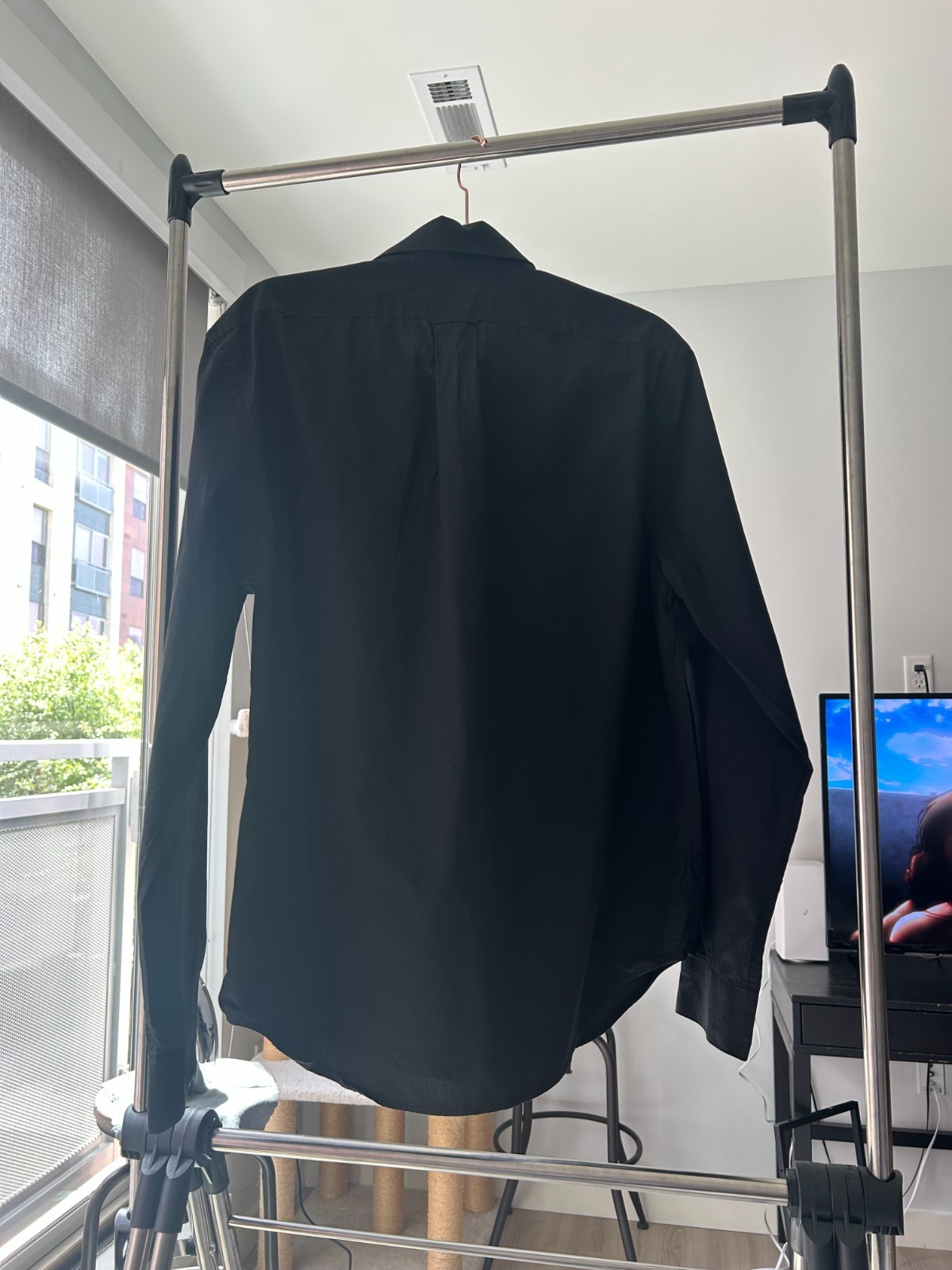 Todd Snyder medium poplin slim fit longsleeve shirt black
