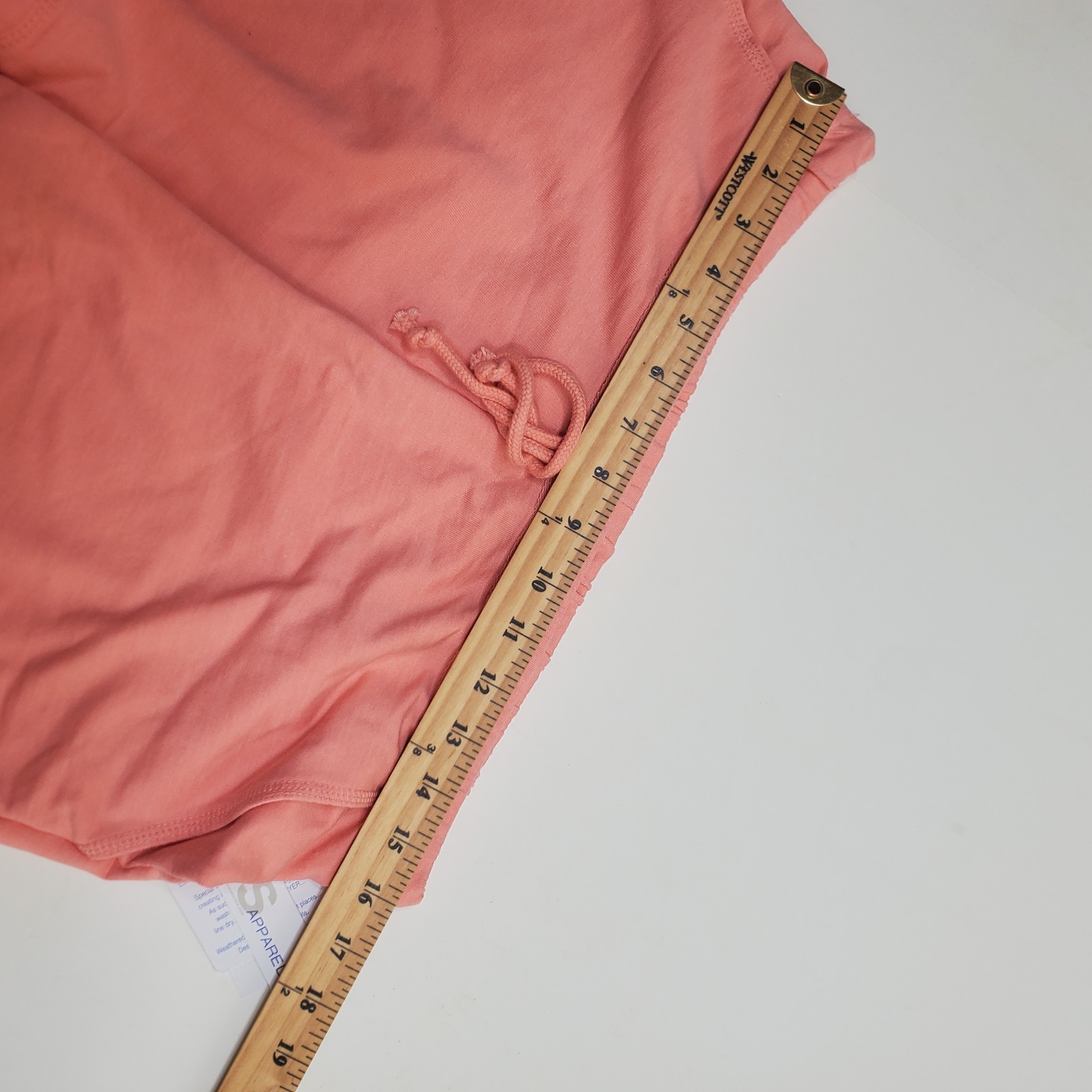 NWT U.S Apparel Shorts Womens Size L With Pockets Salmon Grapefruit Distressed