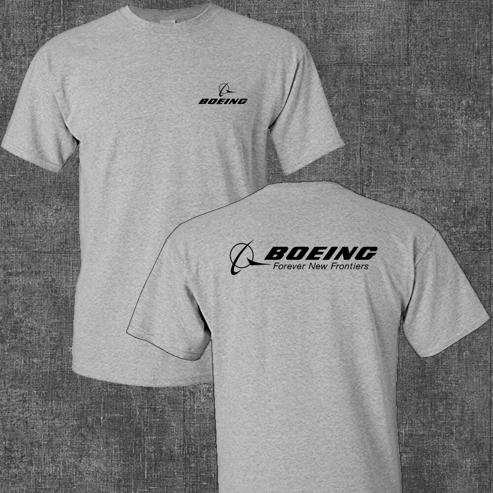 Boeing Aerospace Aviation Logo Men’s Grey T-Shirt Size S to 5XL