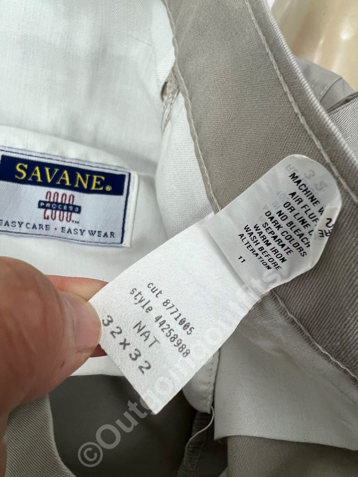 NWOT SAVANE Process 2000 Easy Care Easy Wear Men’s Flat Front Pants Size 32×32